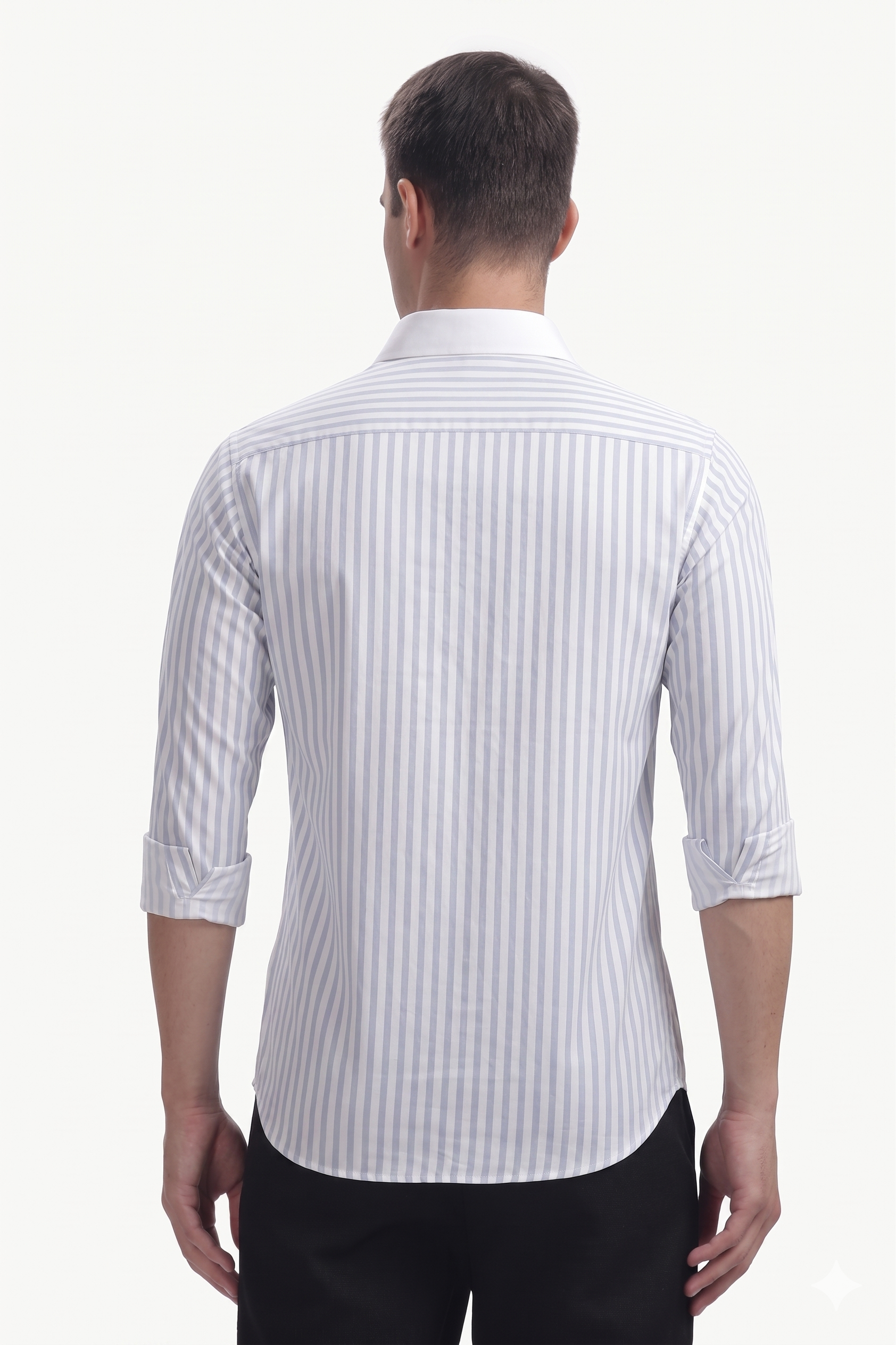 Sky Blue Line White Collar