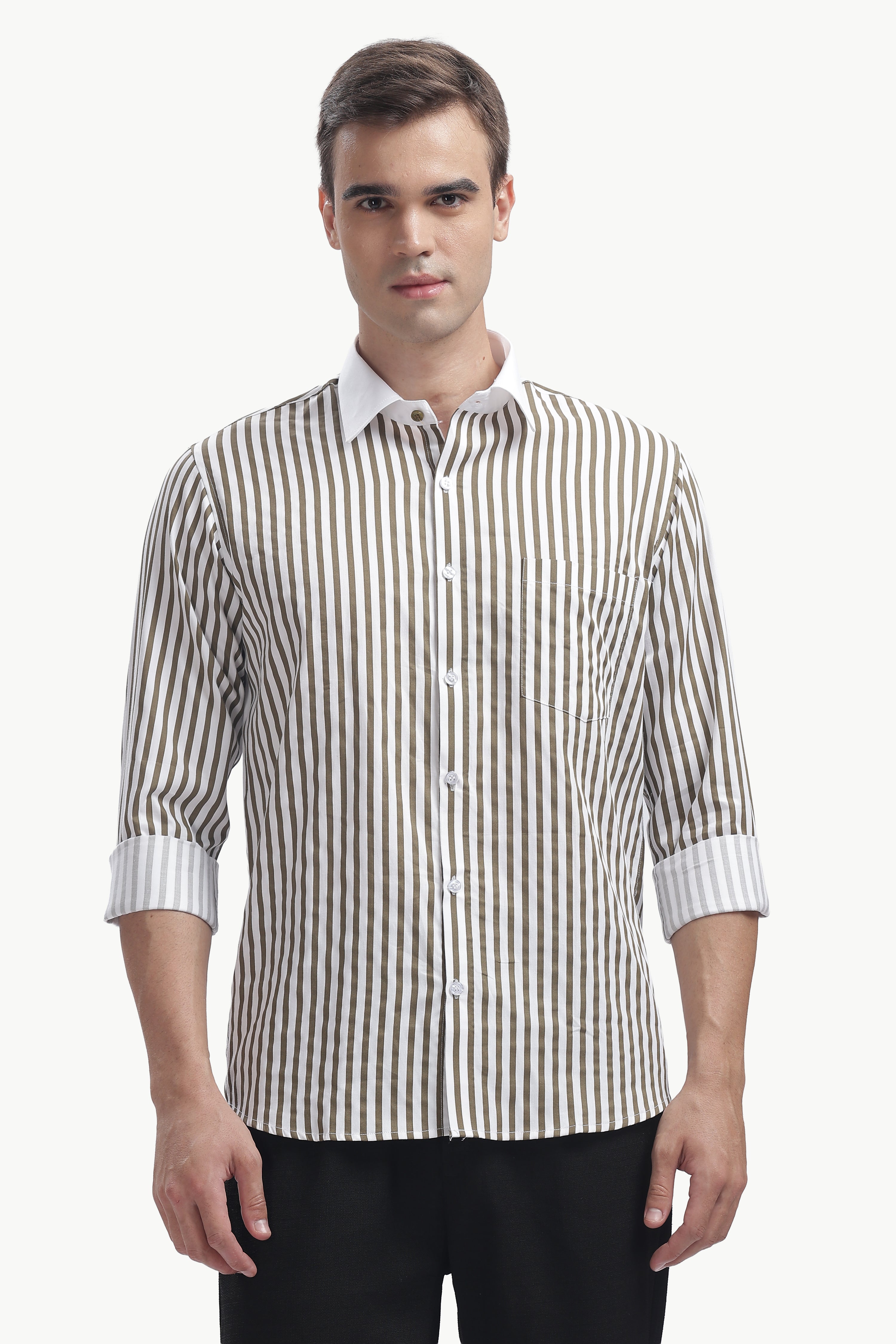 Brown Line White Collar
