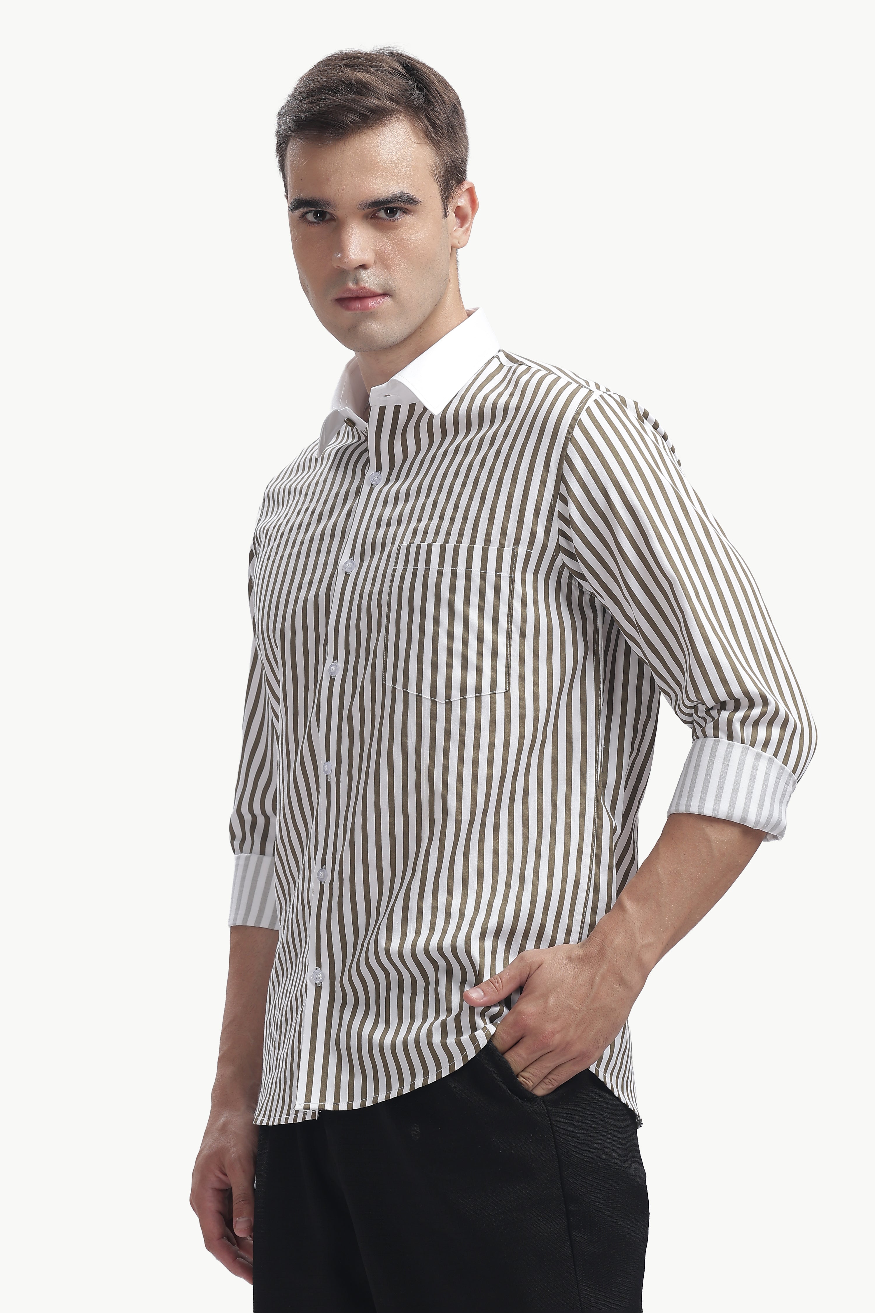 Brown Line White Collar