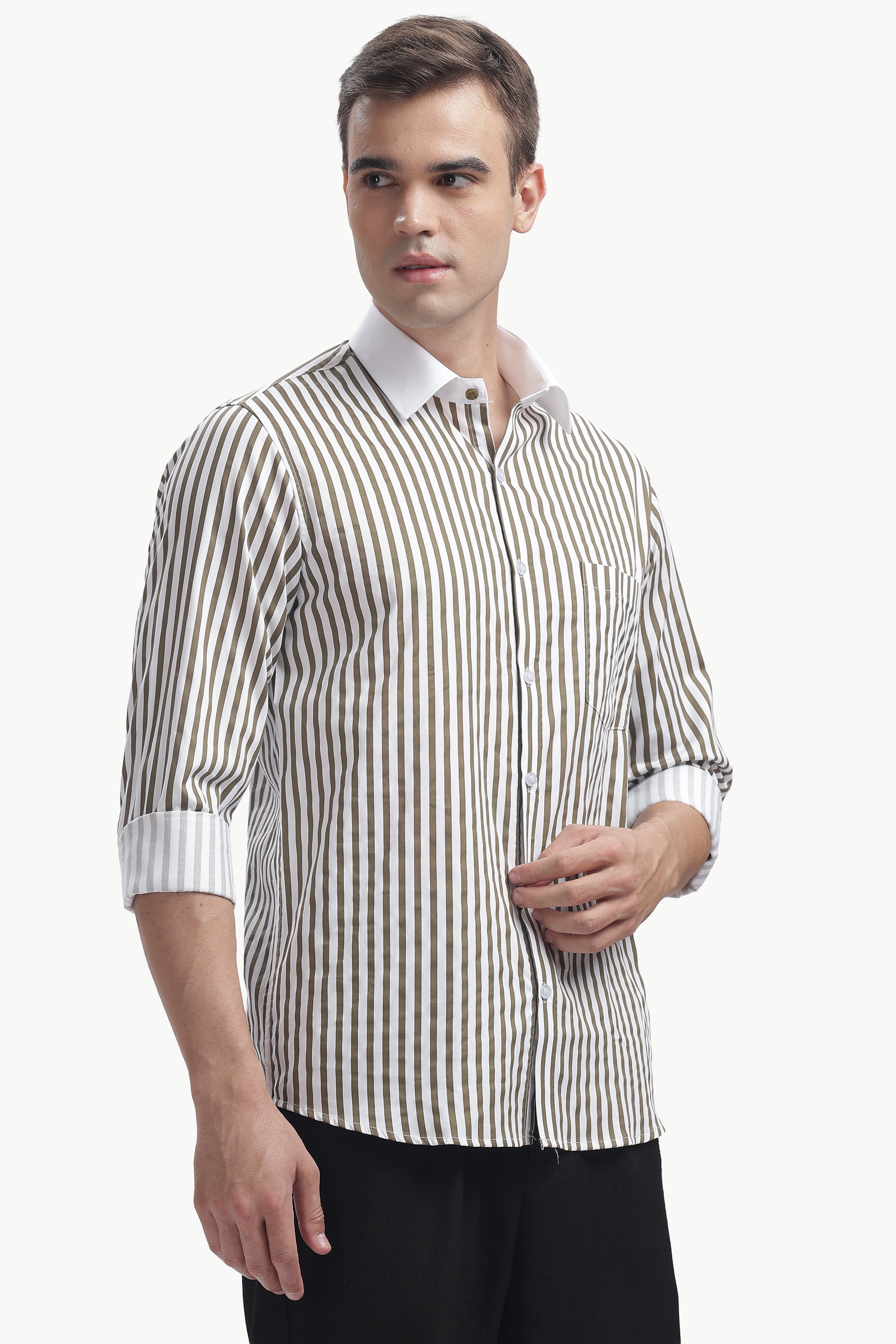 Brown Line White Collar