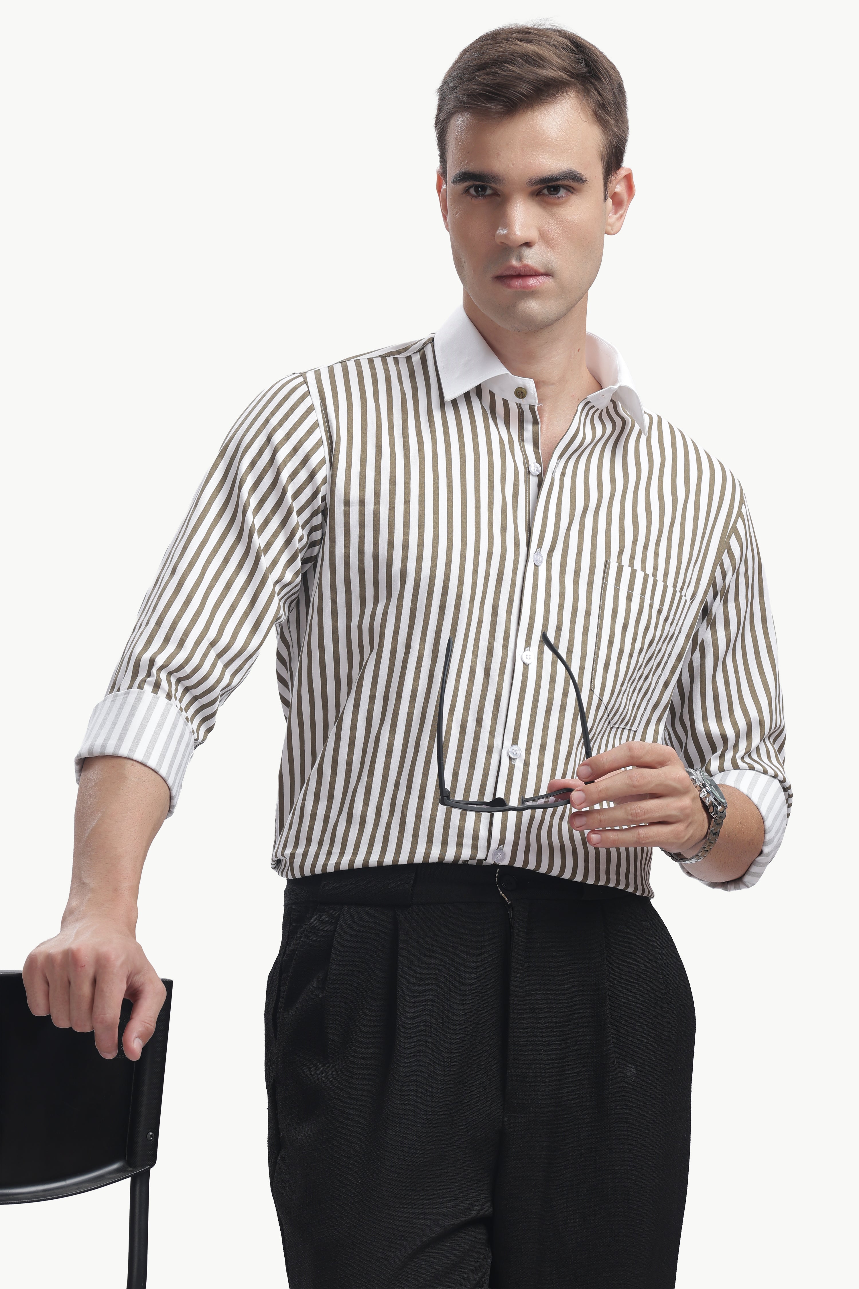 Brown Line White Collar