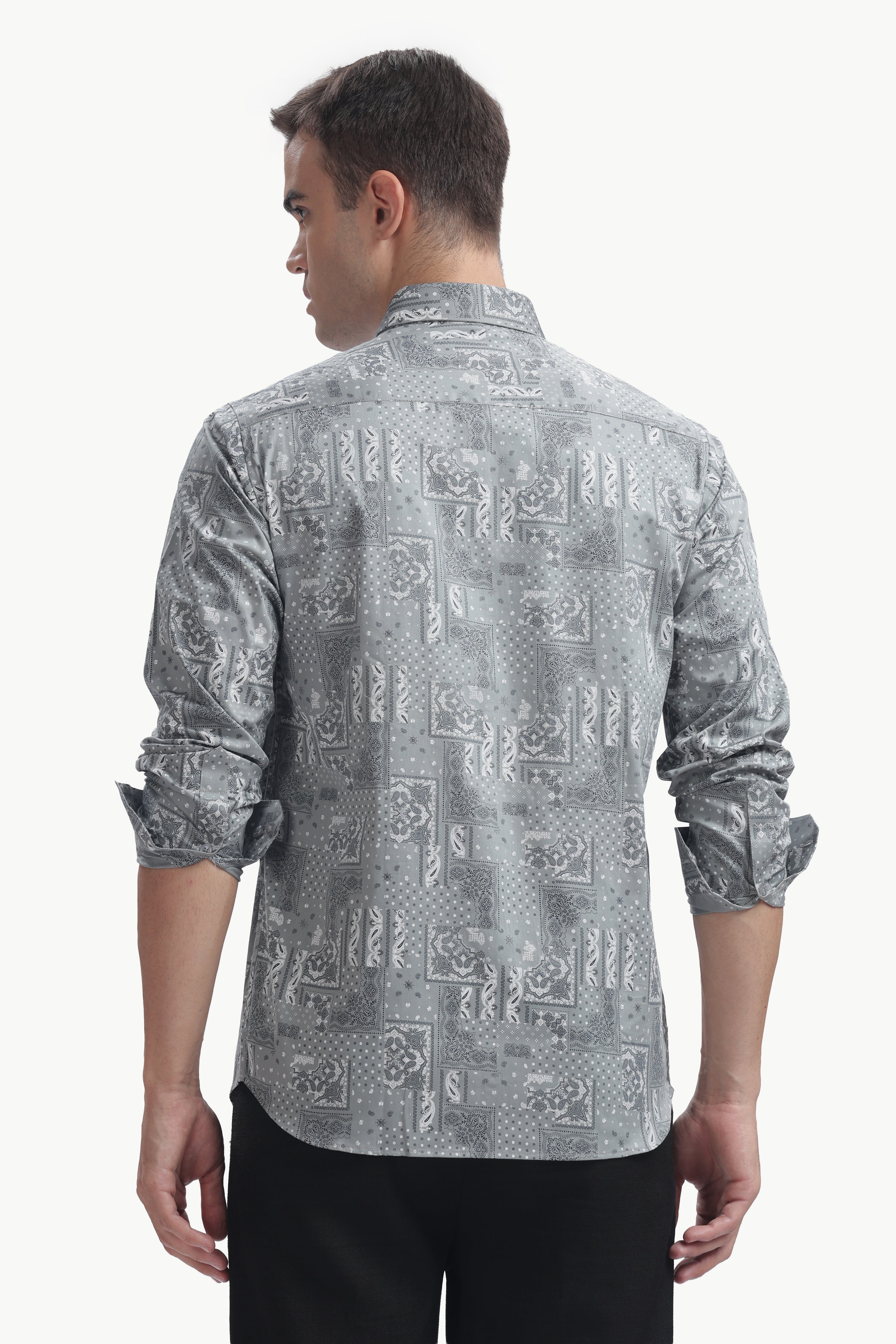The graphite Paisley Shirt
