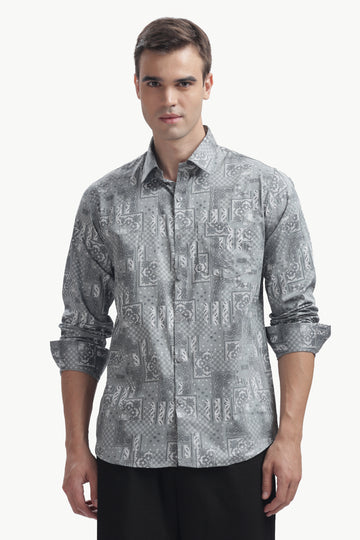 The graphite Paisley Shirt