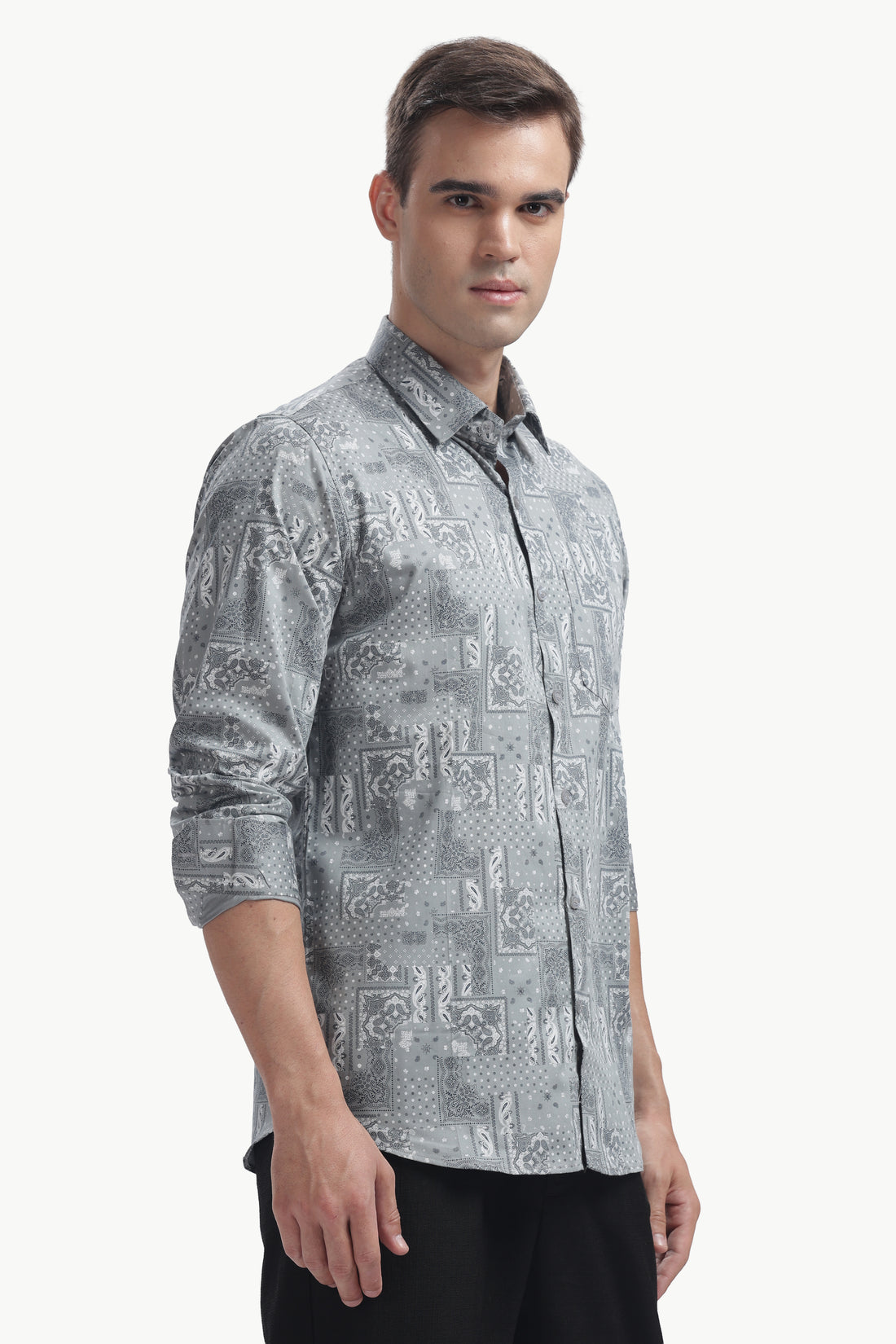 The graphite Paisley Shirt