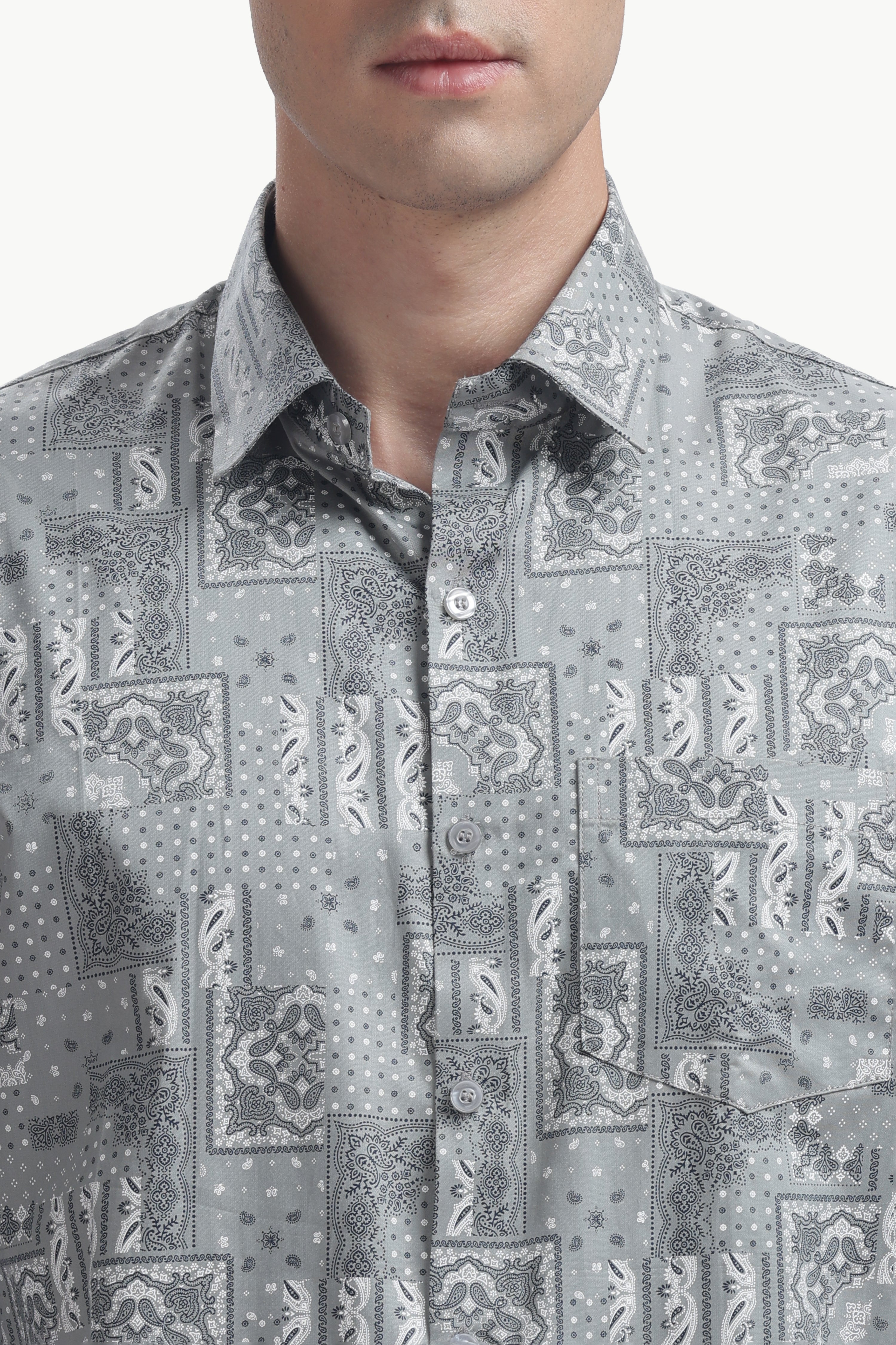 The graphite Paisley Shirt