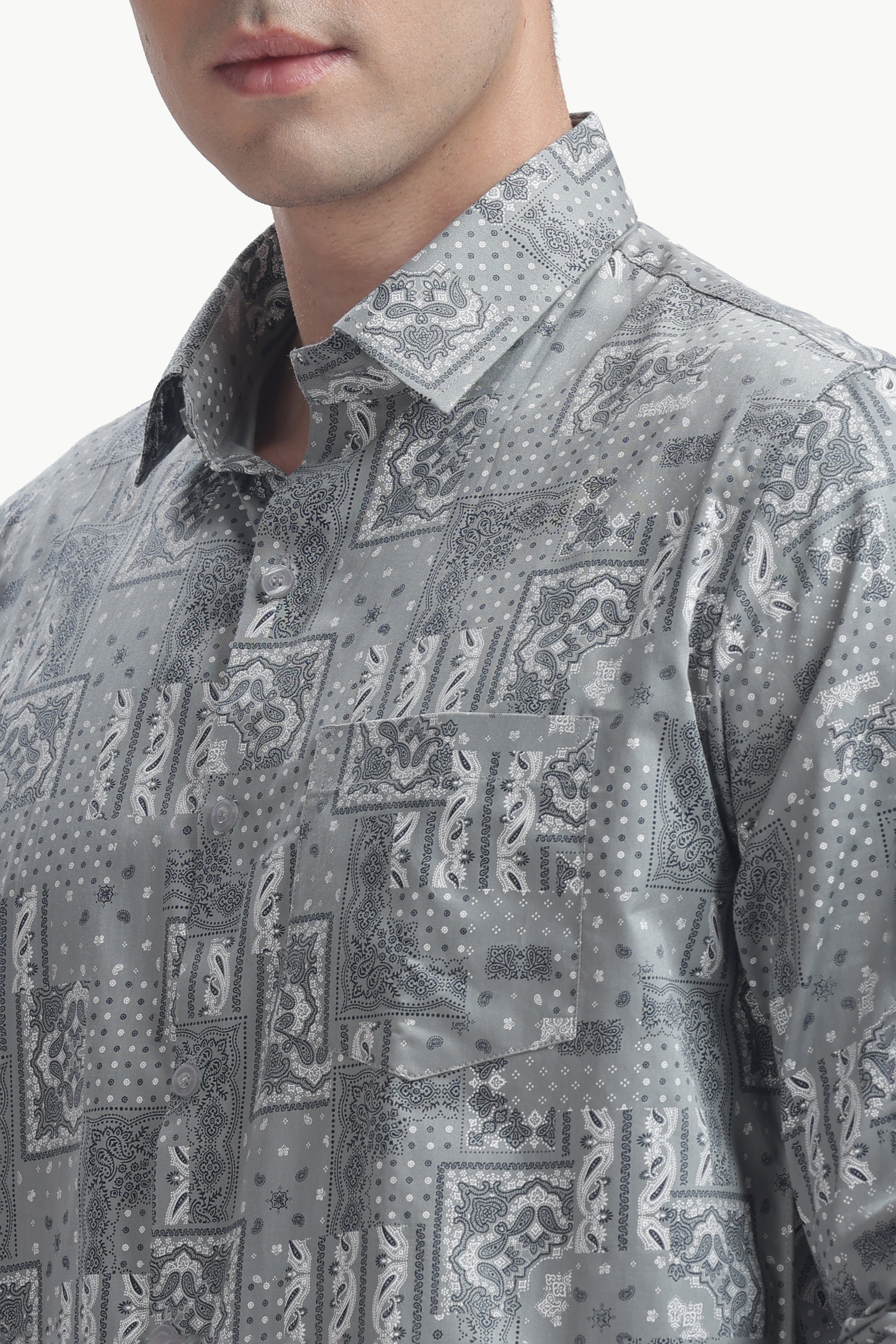 The graphite Paisley Shirt