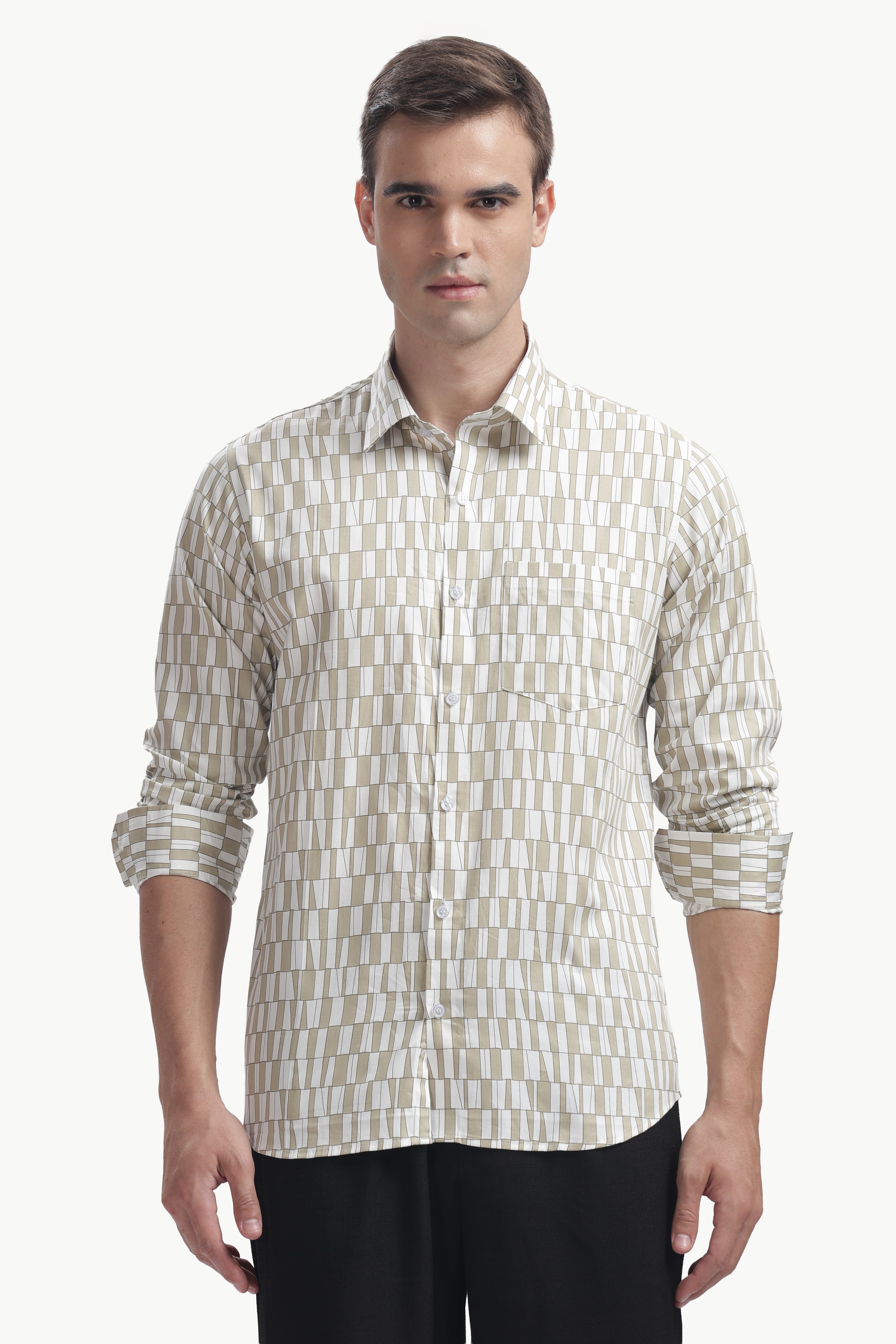 The Sandstone Grid Shirt