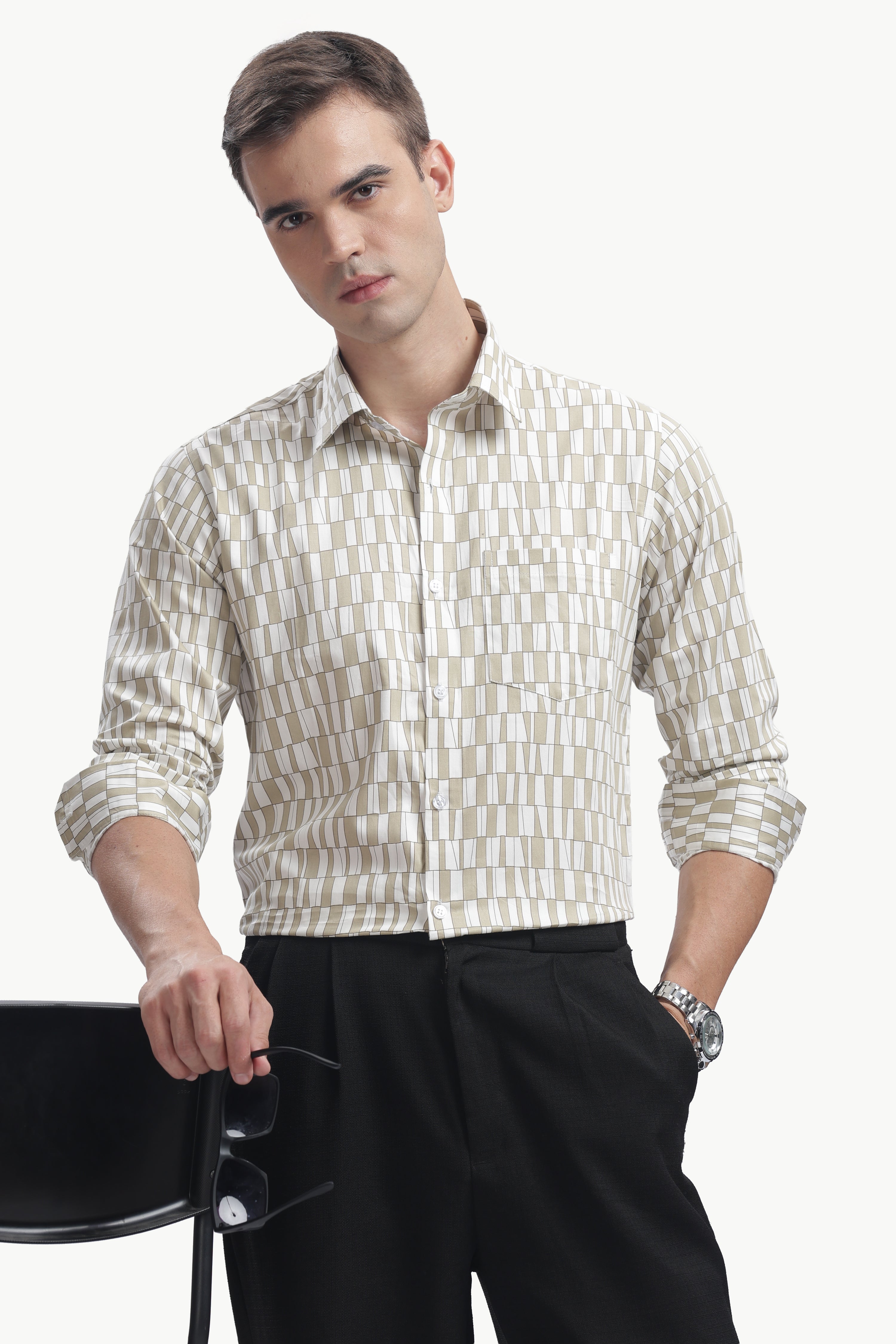 The Sandstone Grid Shirt