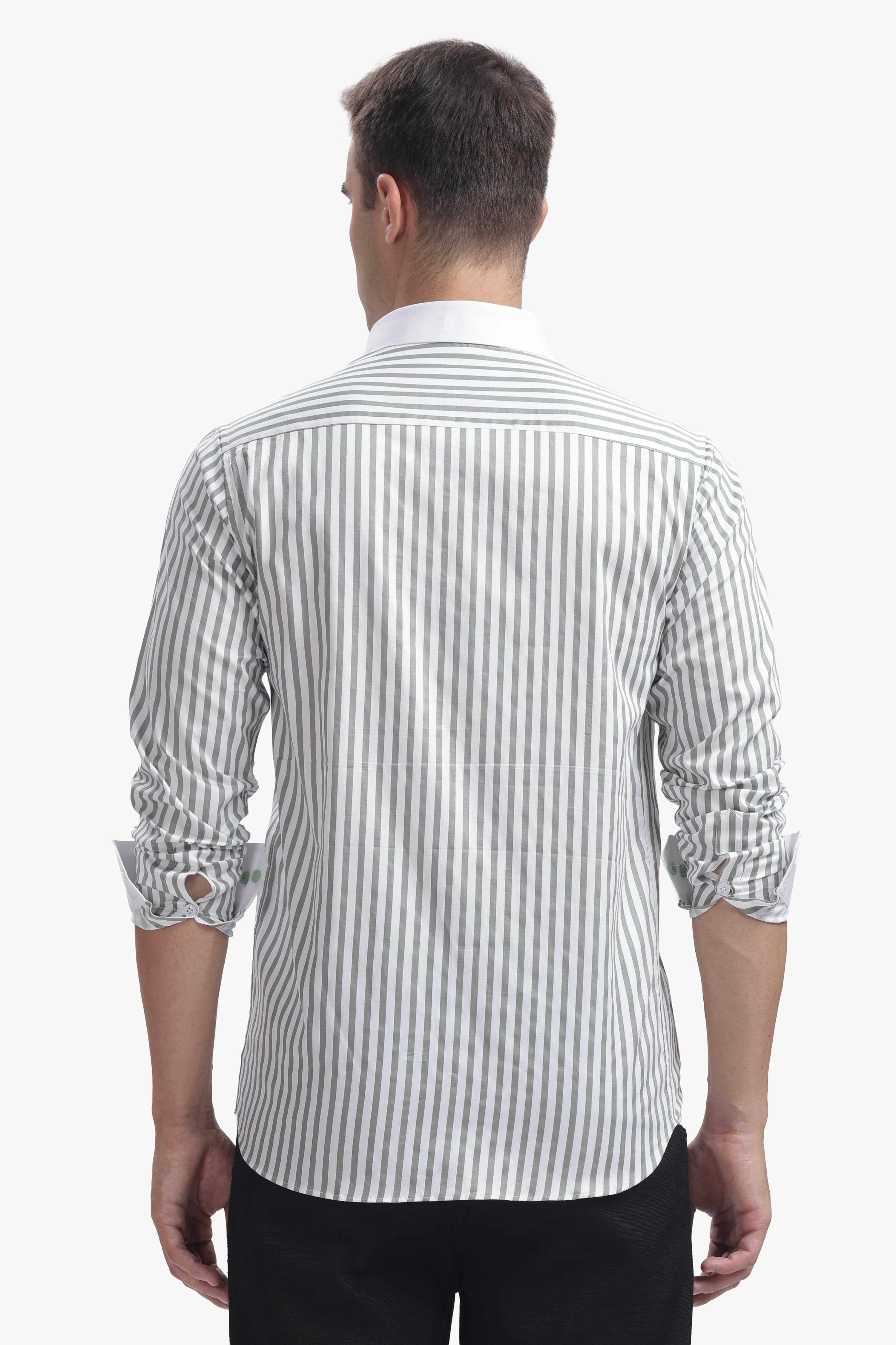 Light Green Line White Collar