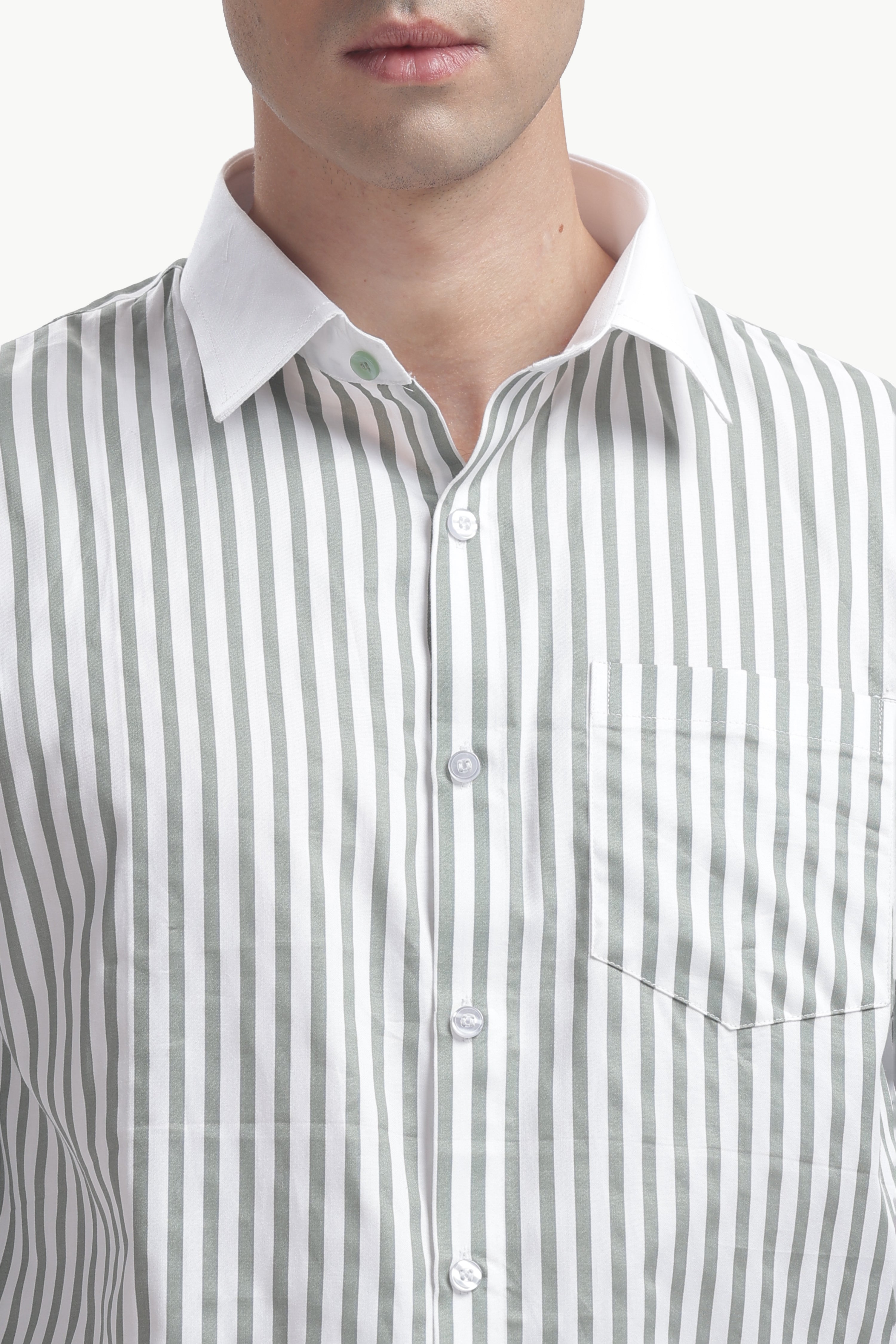 Light Green Line White Collar