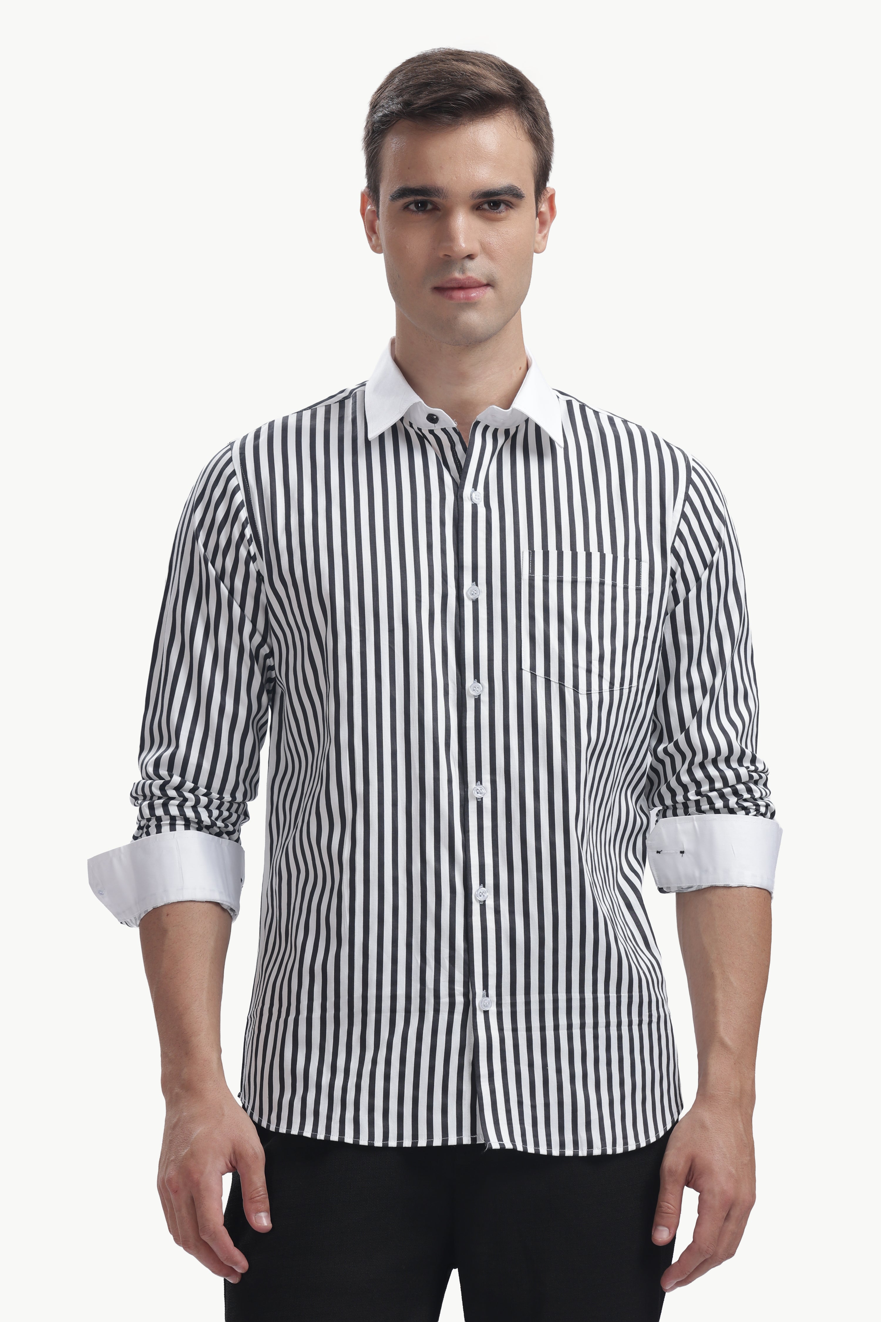 Black Line White Collar