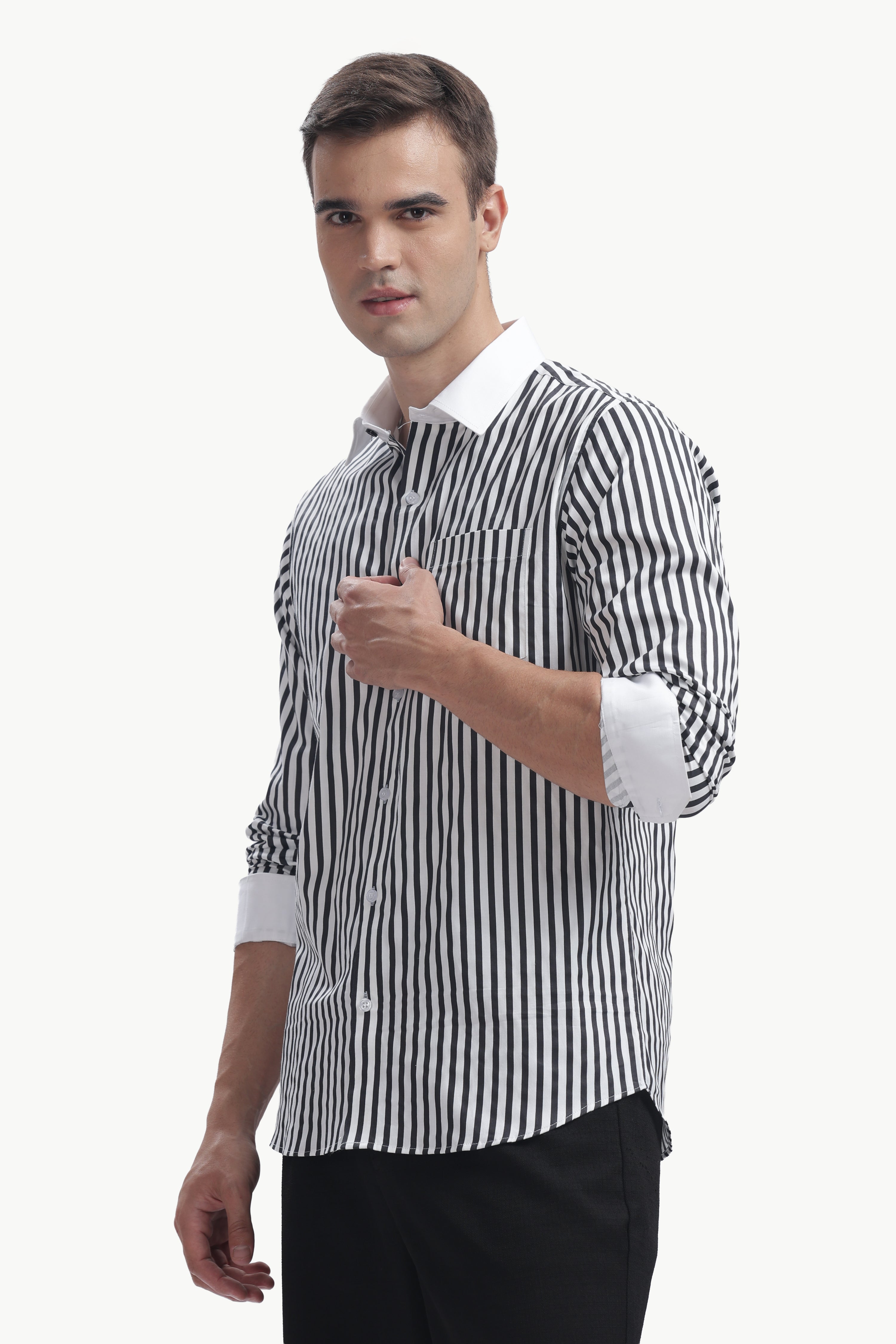 Black Line White Collar
