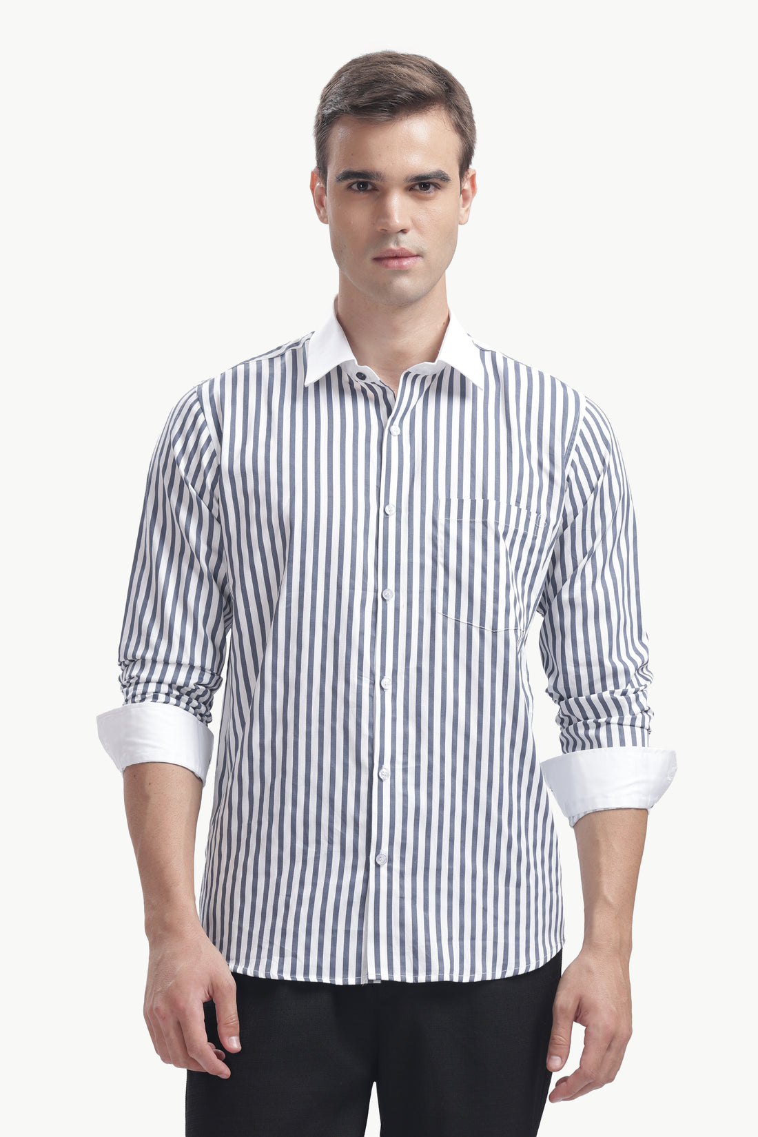 Dark Blue Line White Collar
