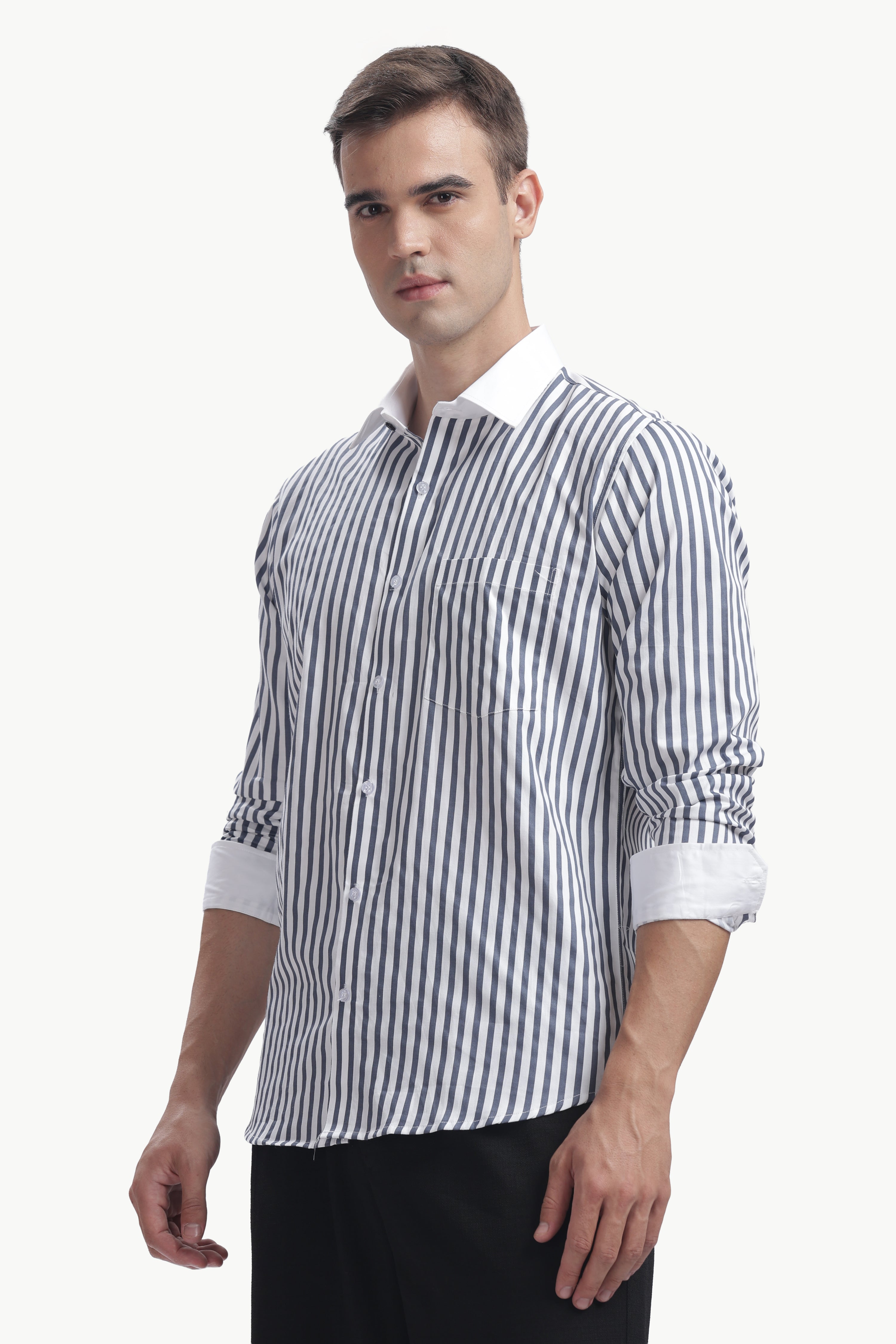 Dark Blue Line White Collar