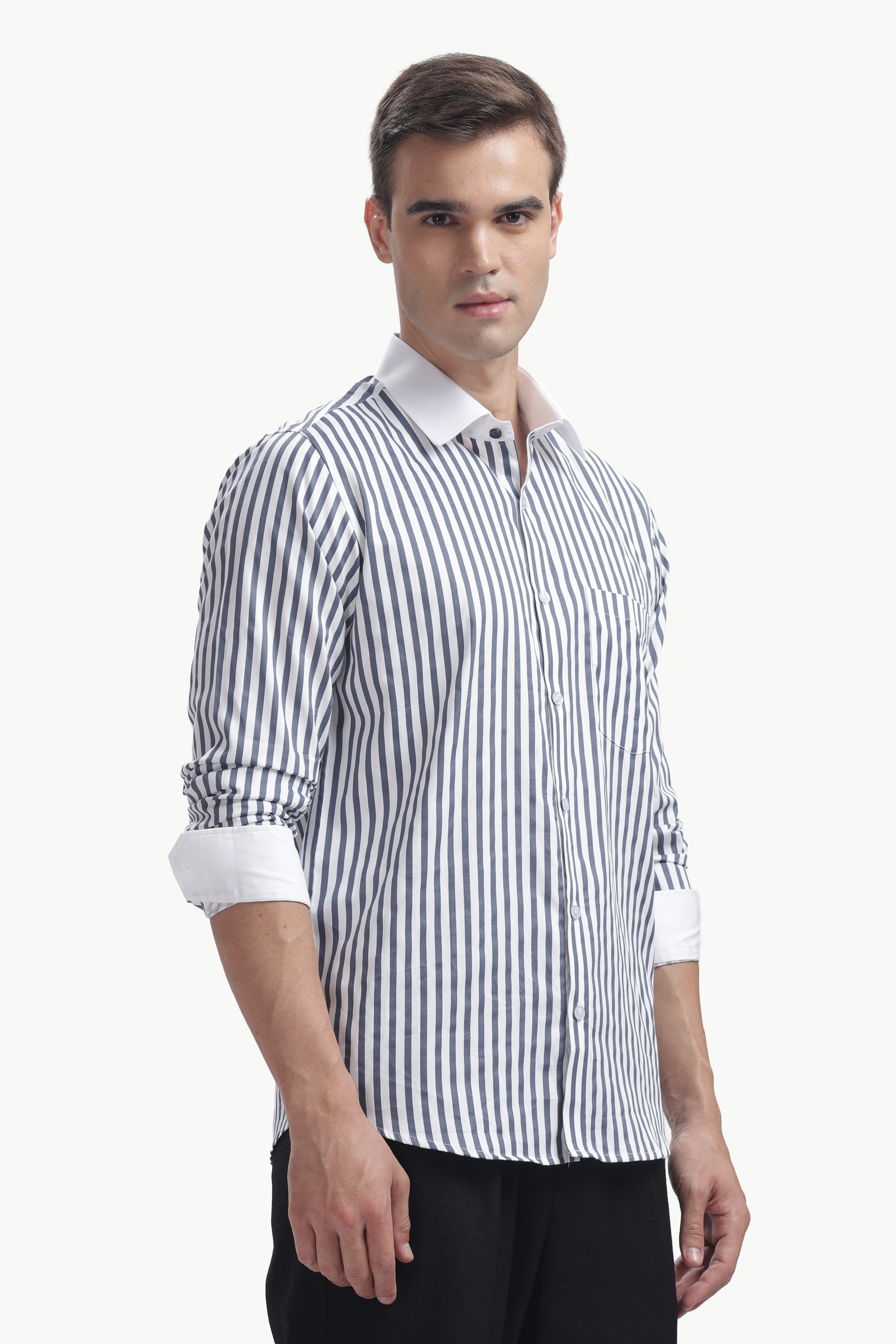 Dark Blue Line White Collar