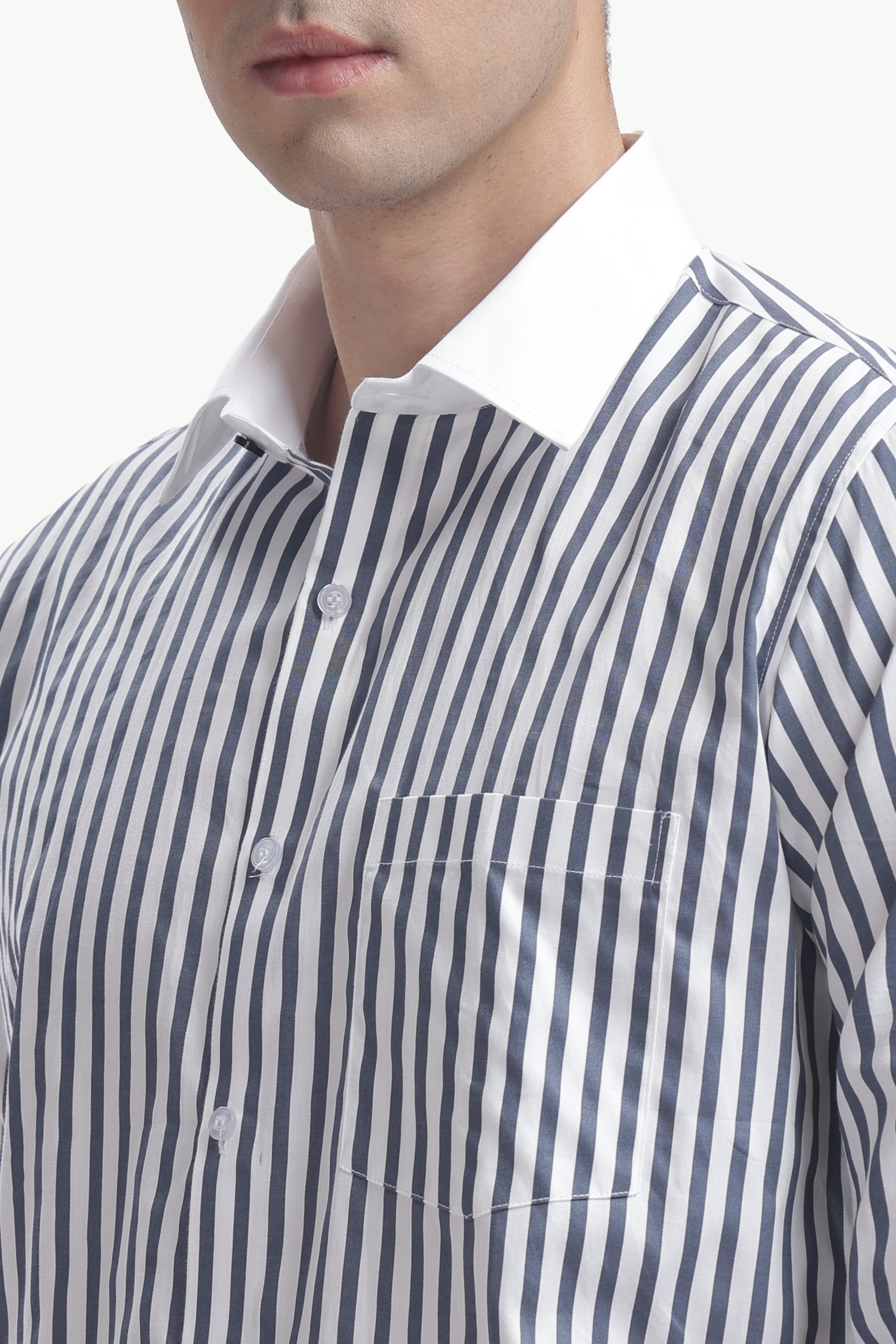 Dark Blue Line White Collar