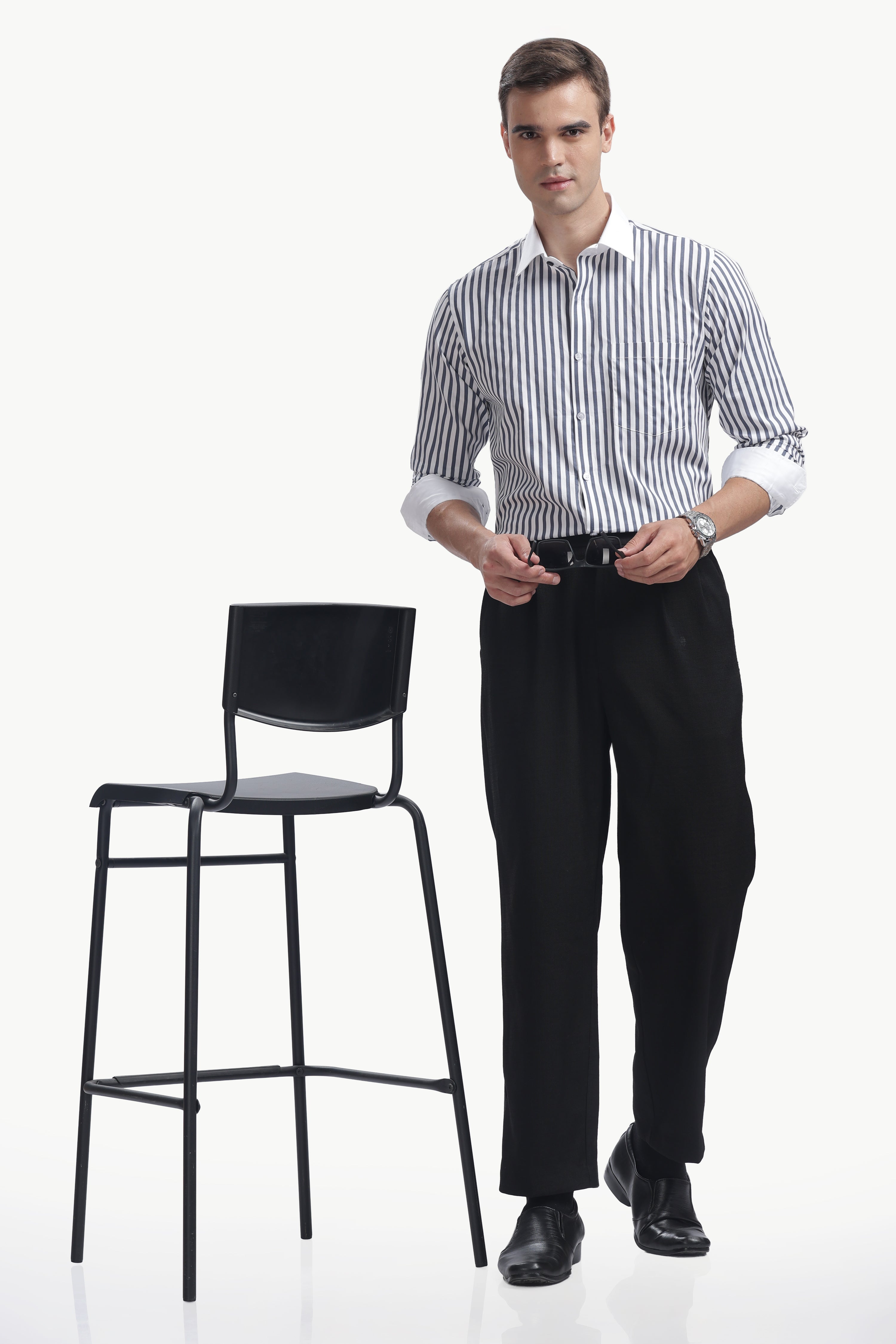 Dark Blue Line White Collar