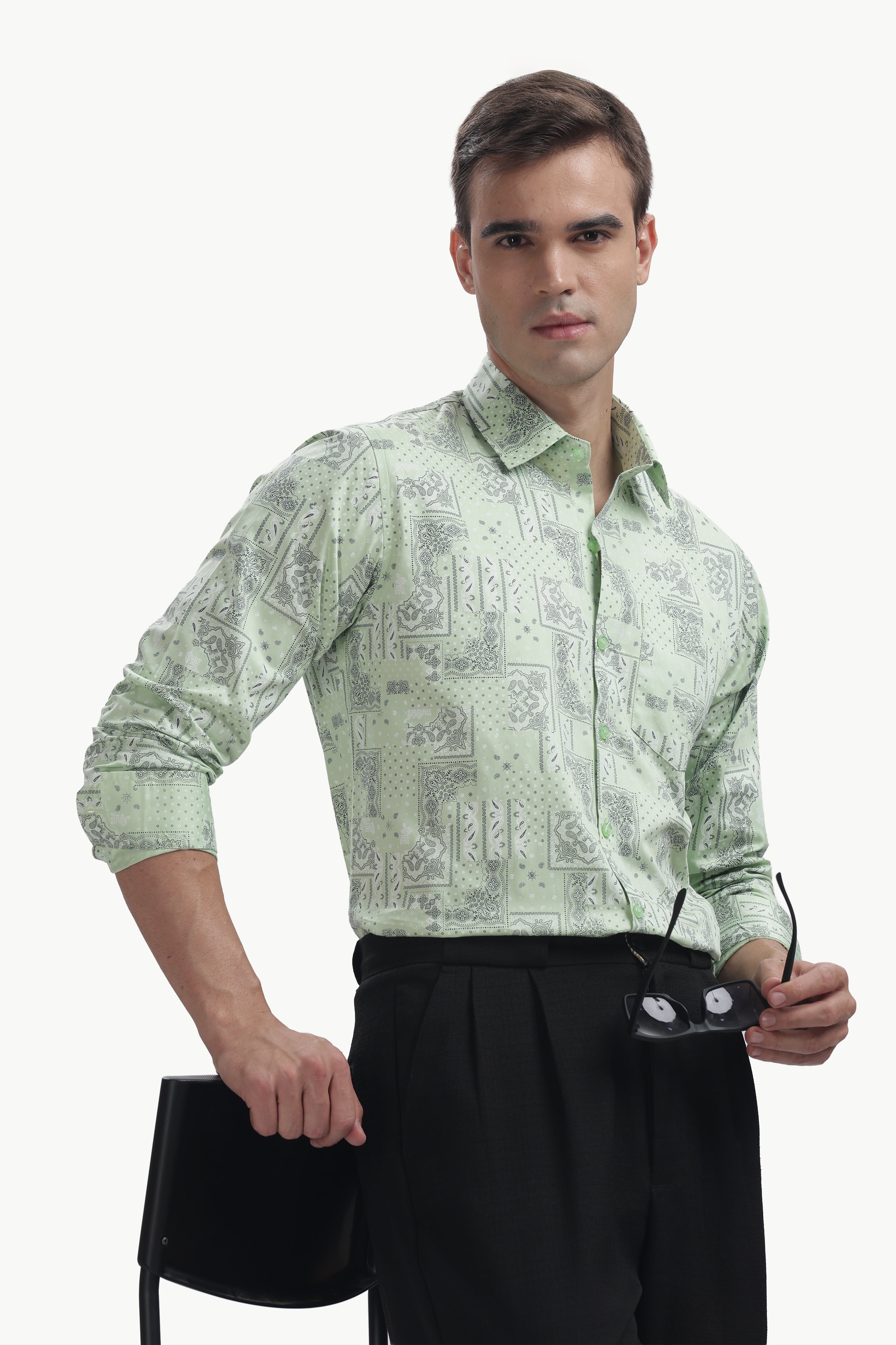 The Pistachio Paisly Shirt