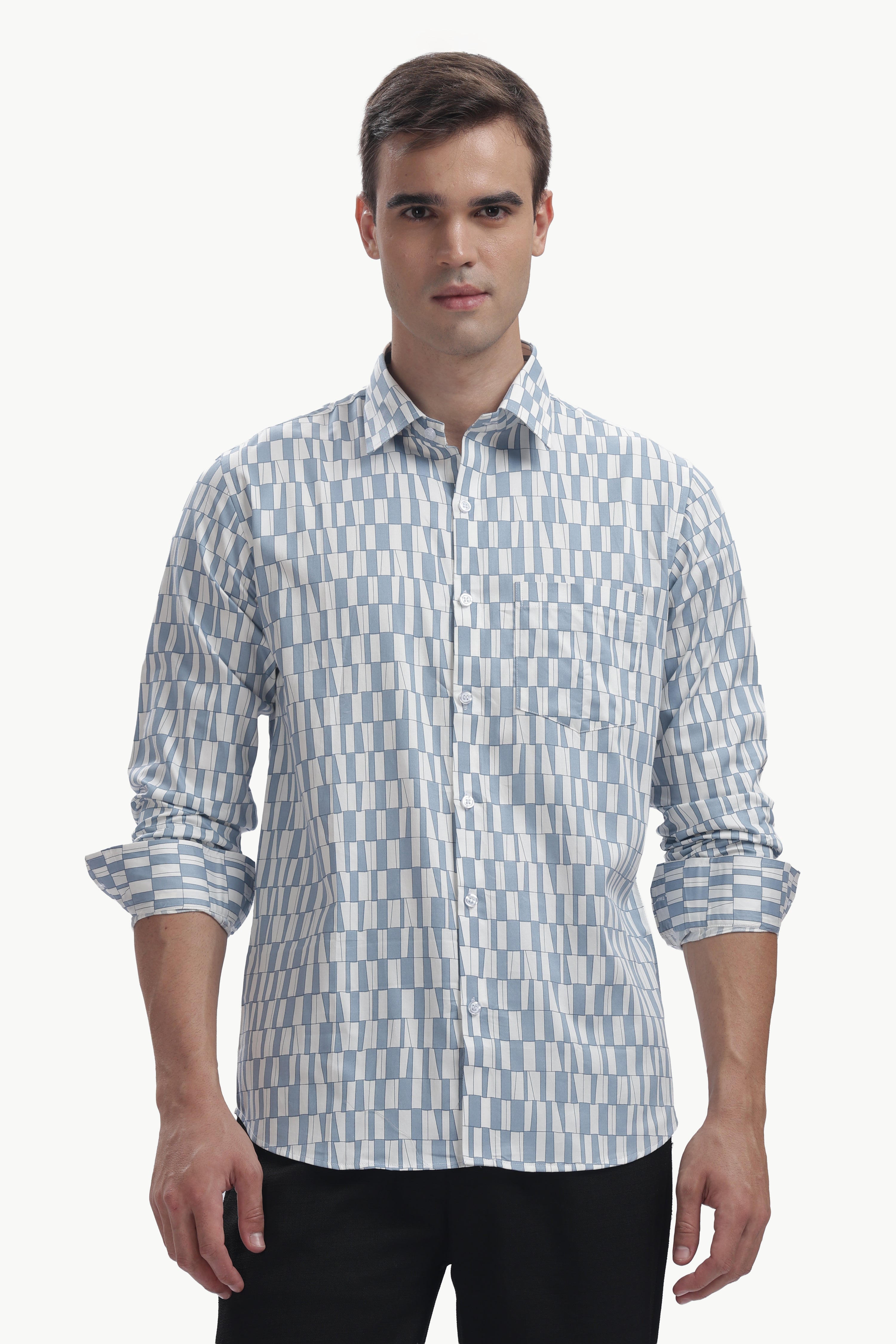 The Blue Print Grid Shirt