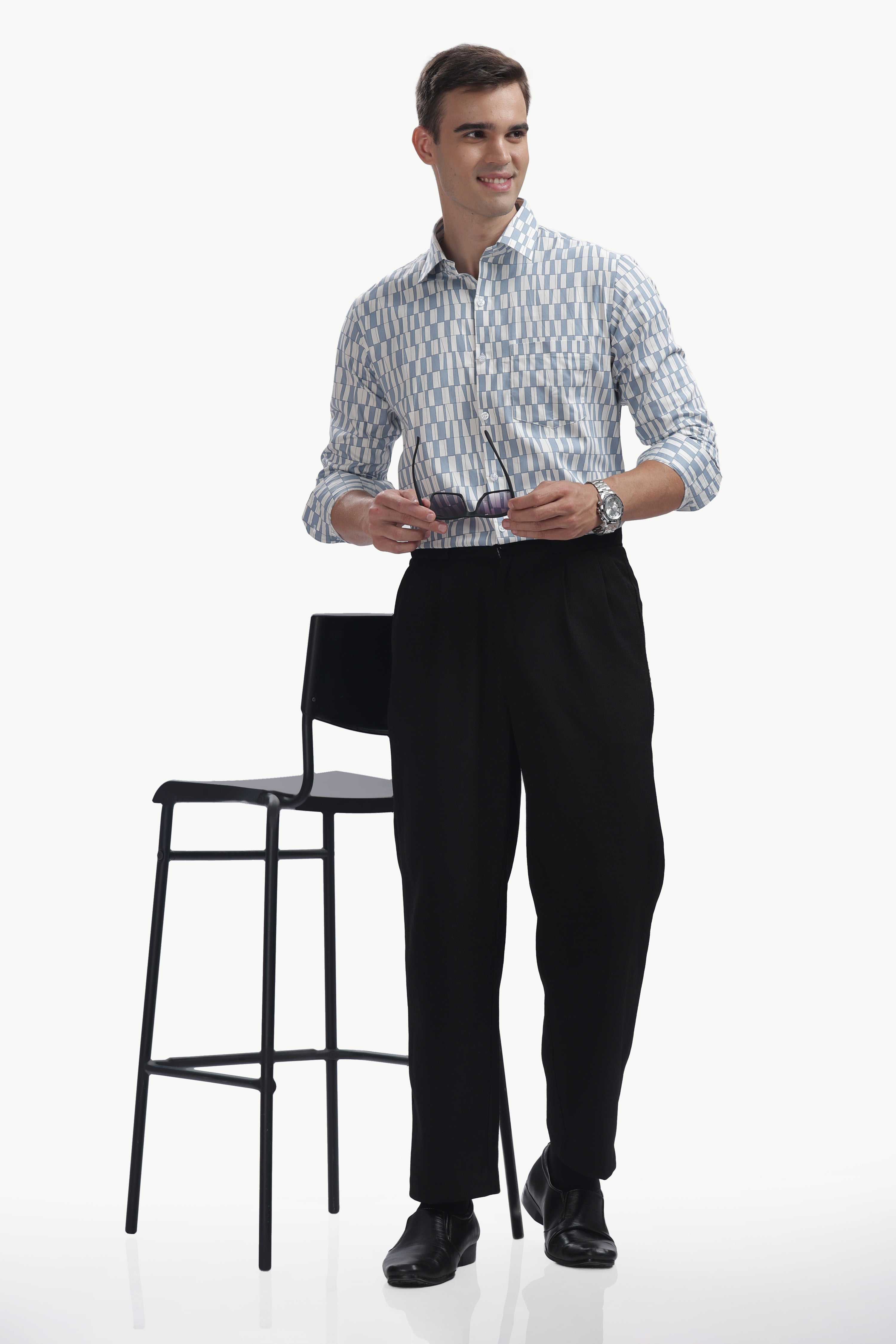 The Blue Print Grid Shirt