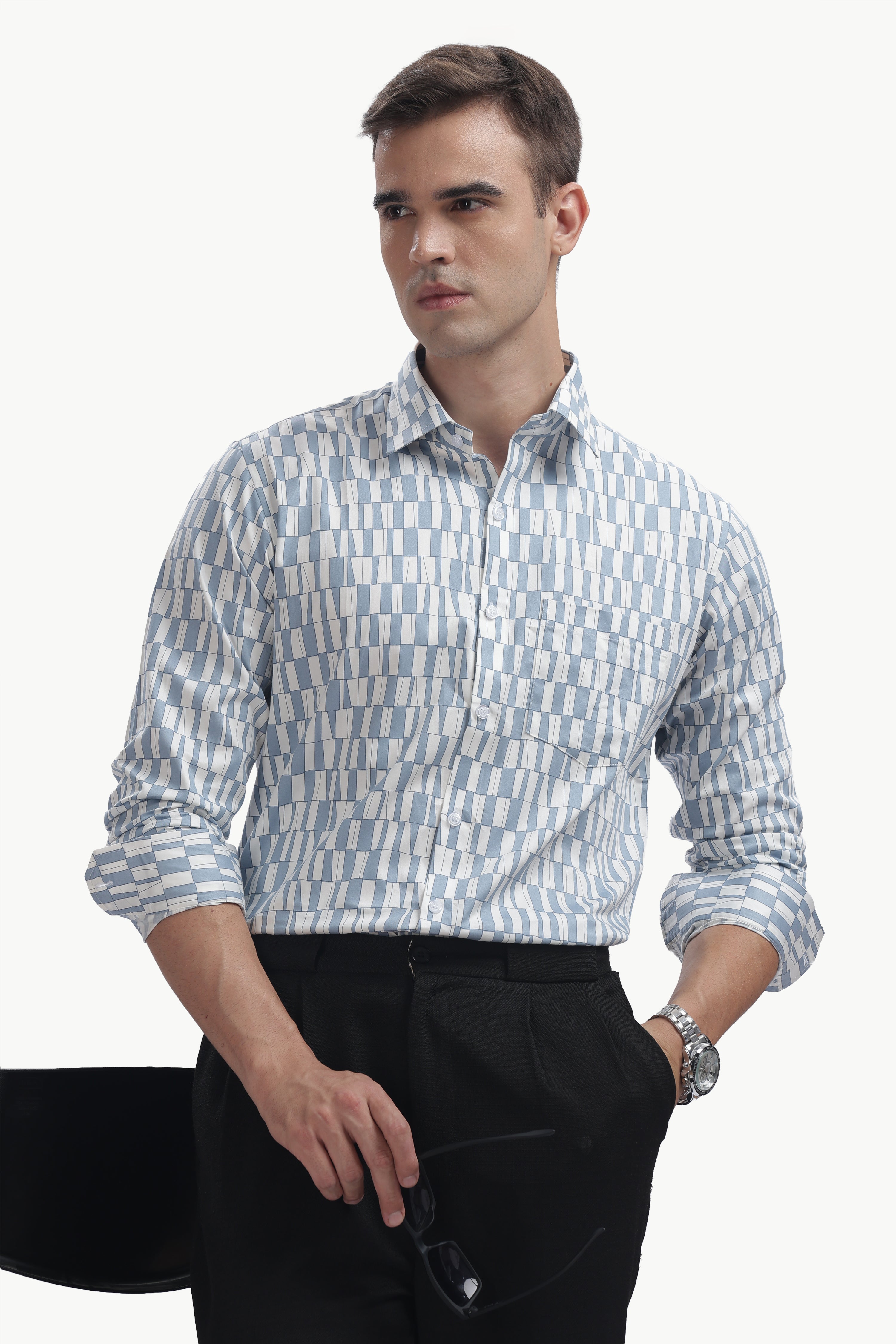 The Blue Print Grid Shirt
