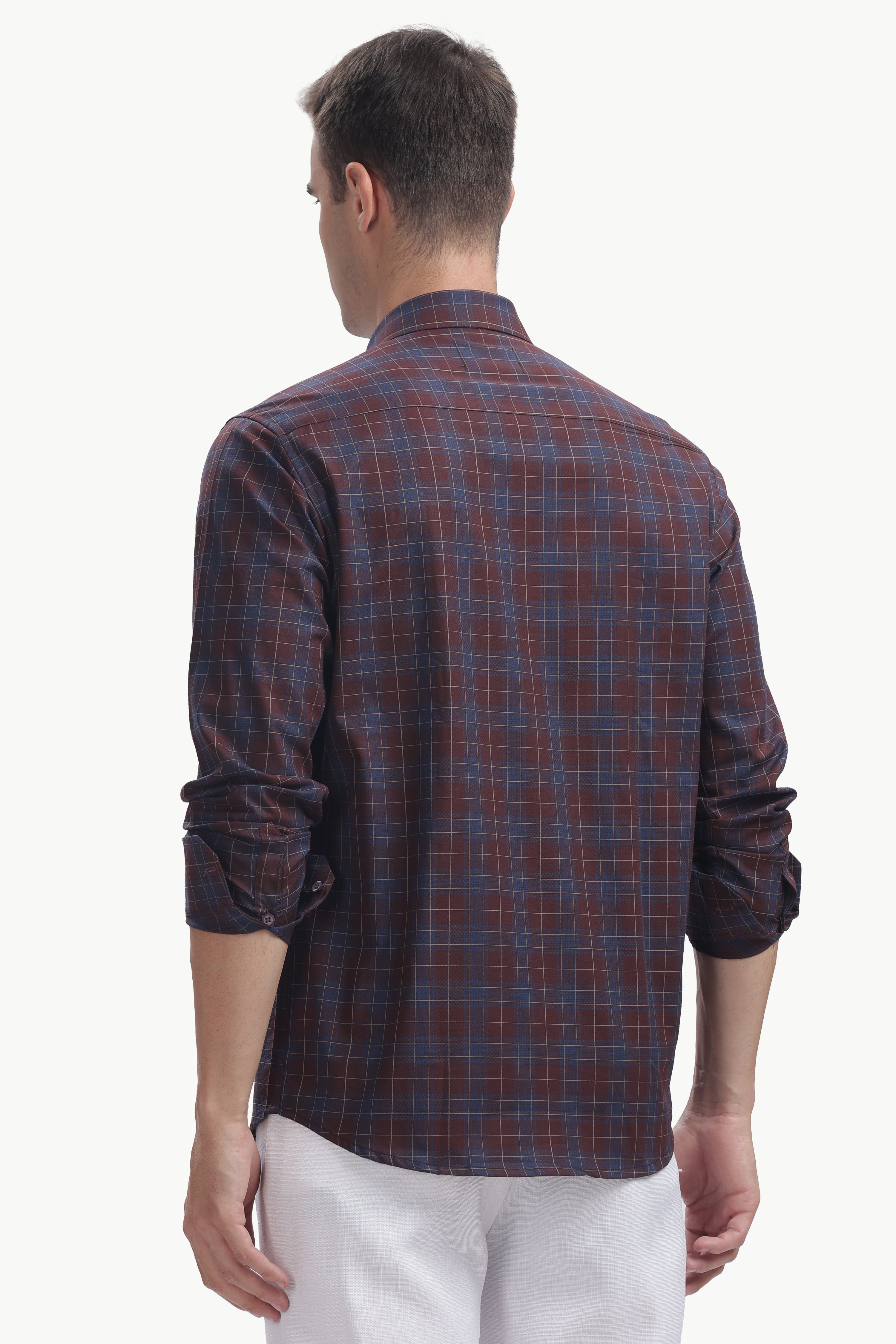 The Burgundy Indigo Plaid Shirt