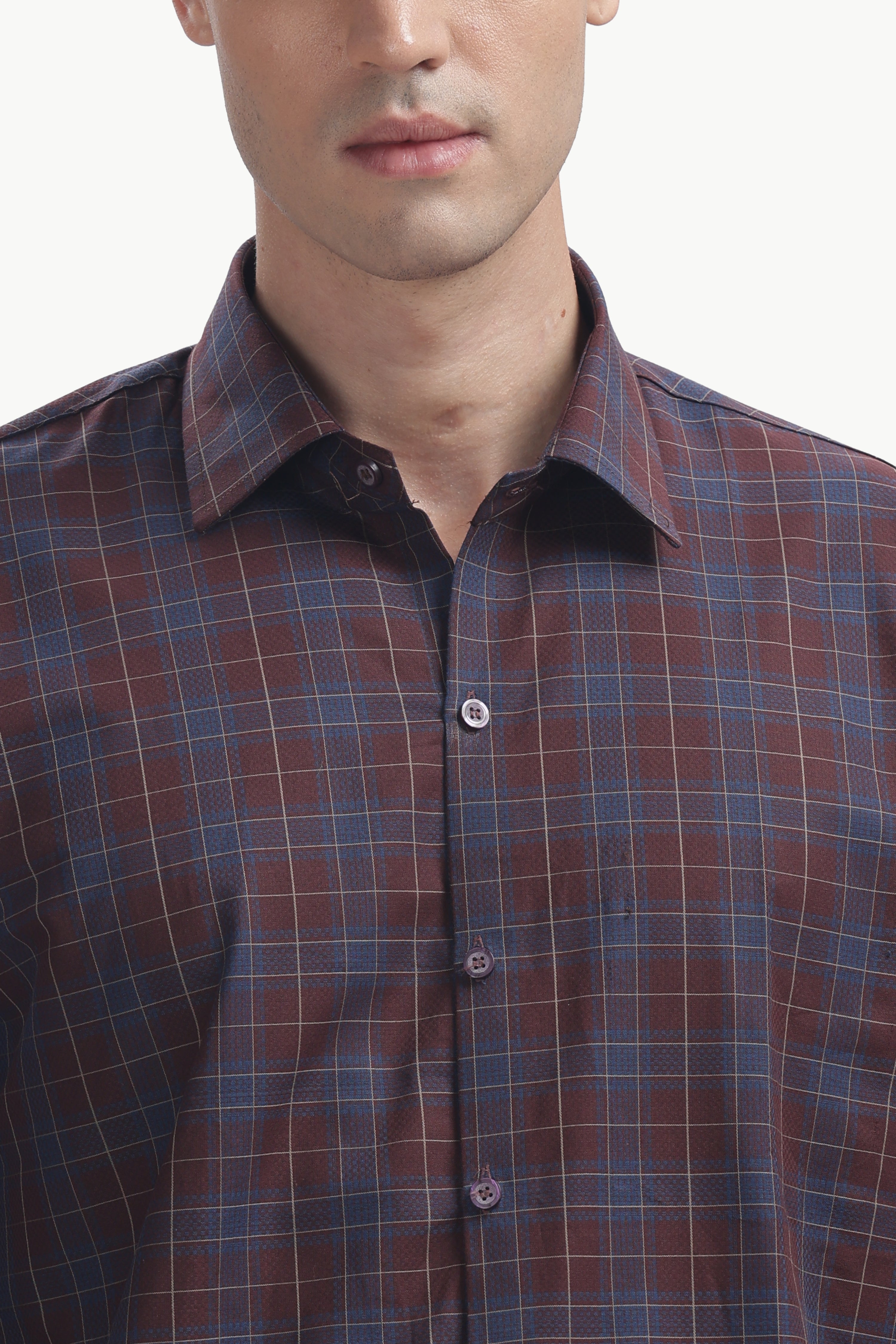 The Burgundy Indigo Plaid Shirt