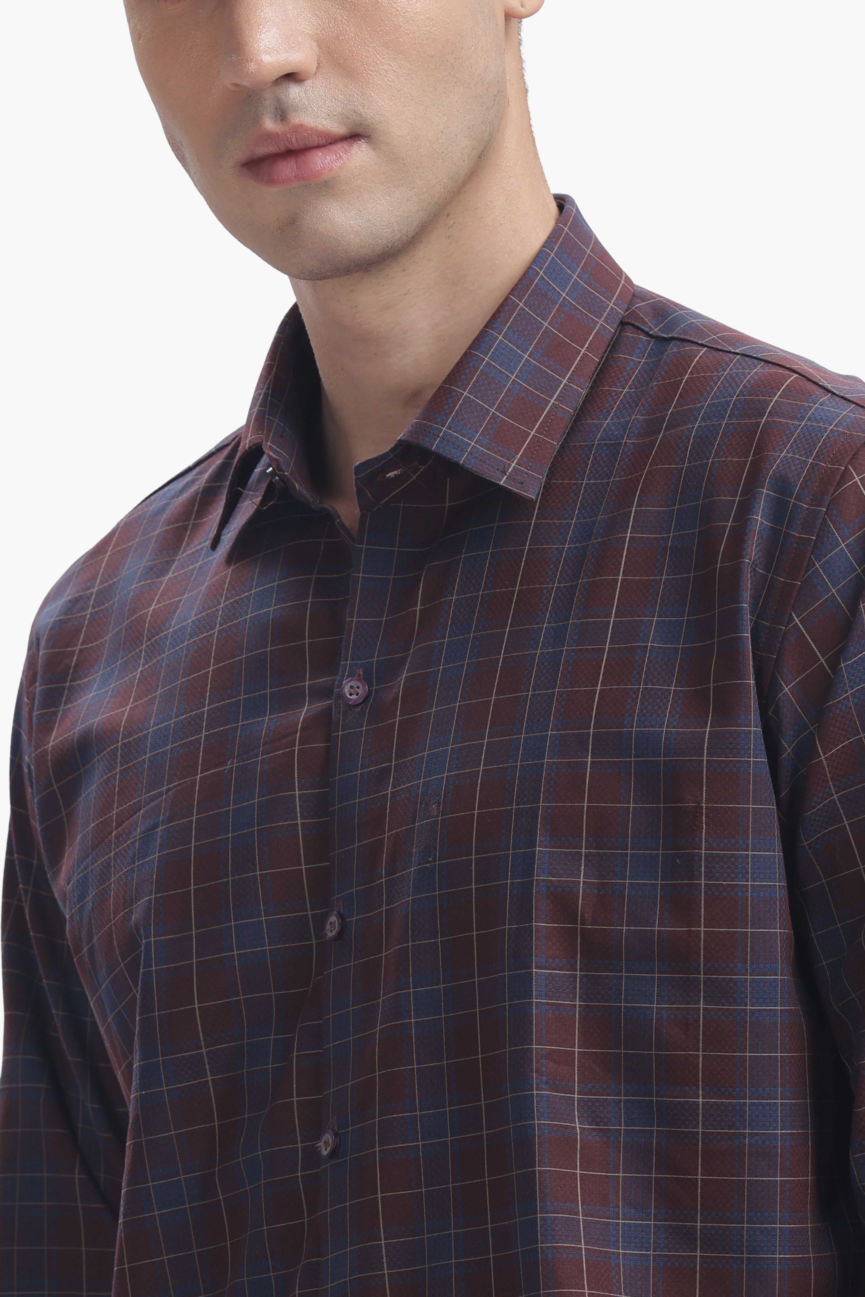 The Burgundy Indigo Plaid Shirt