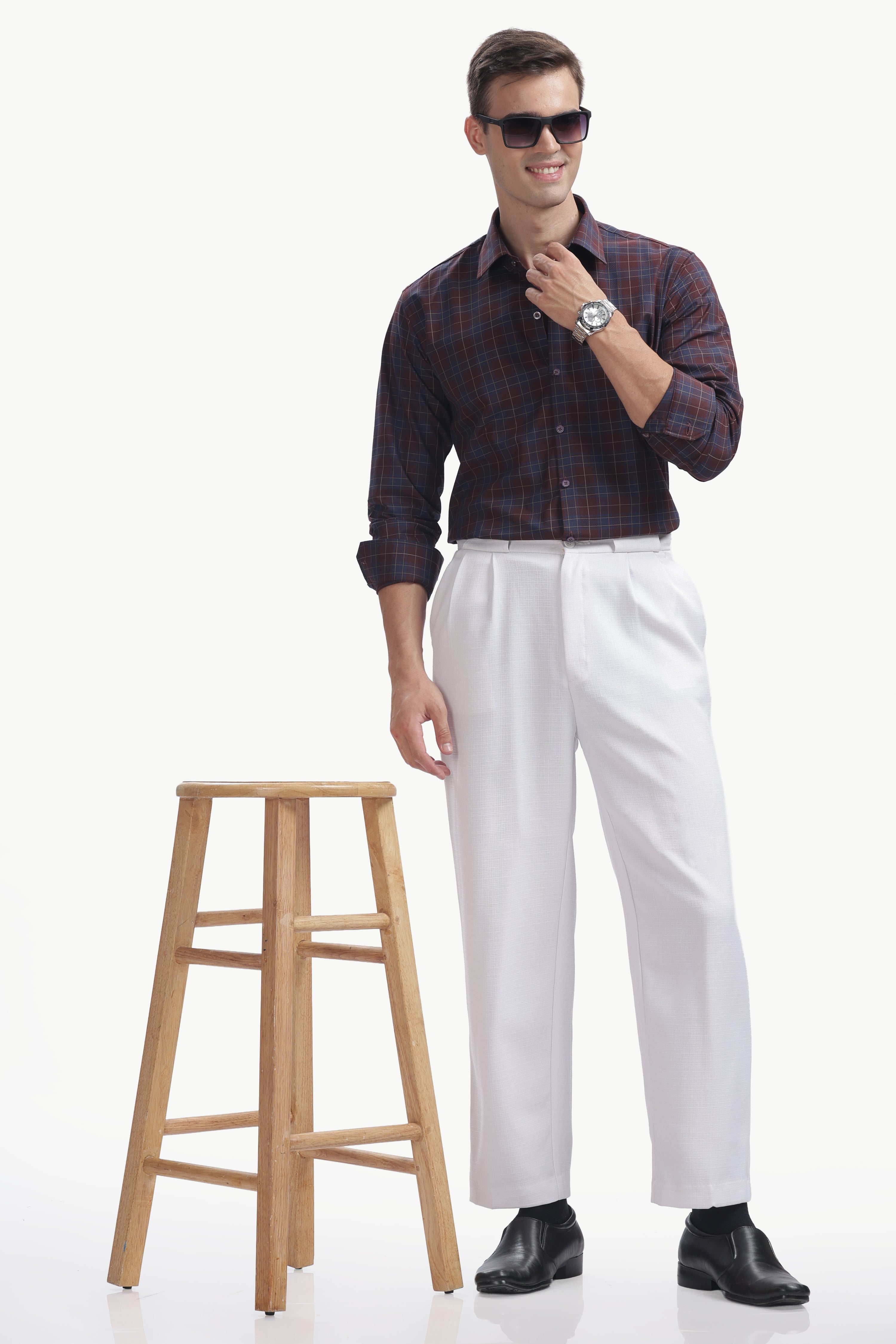 The Burgundy Indigo Plaid Shirt