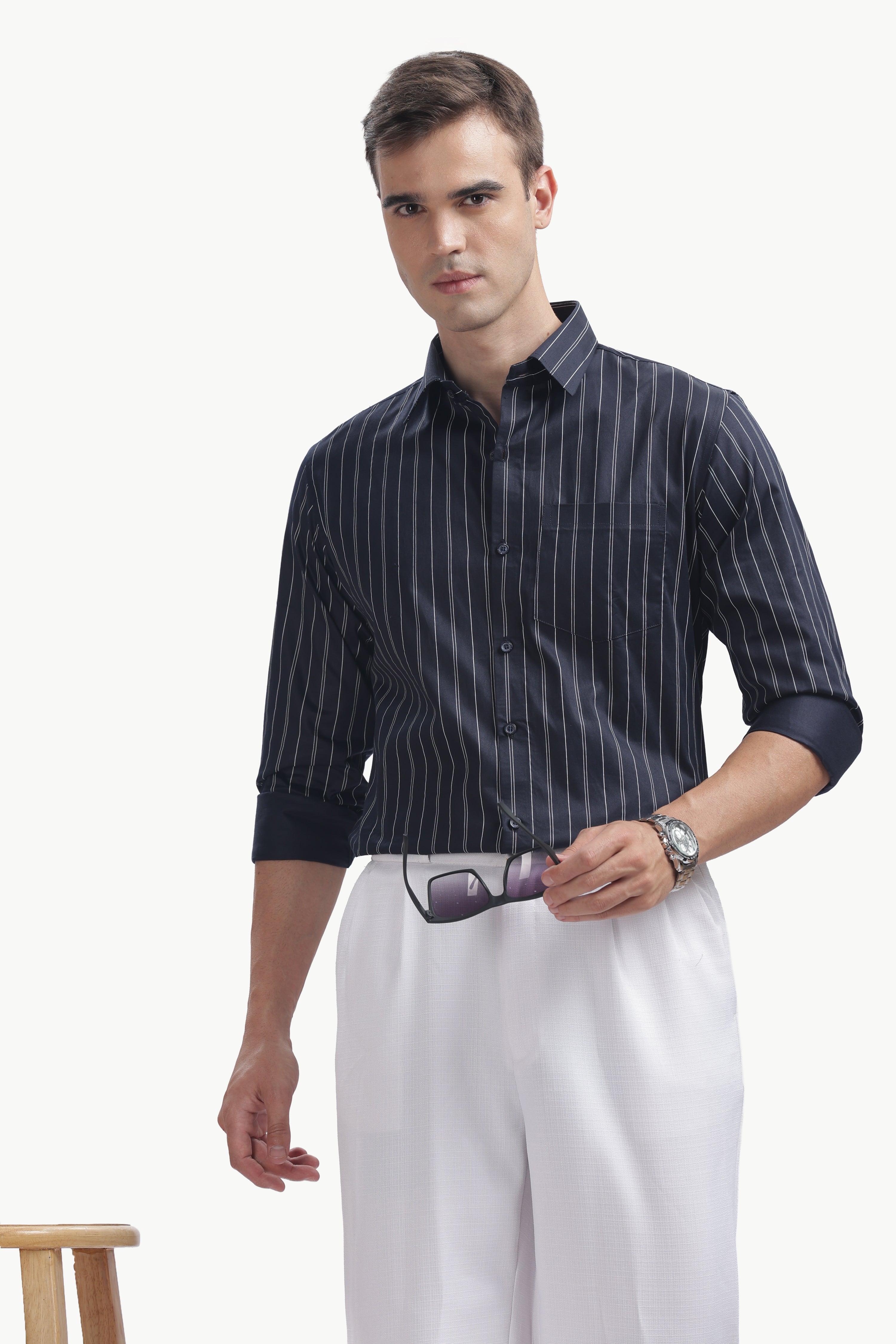 The Midnight Pinstripe Shirt