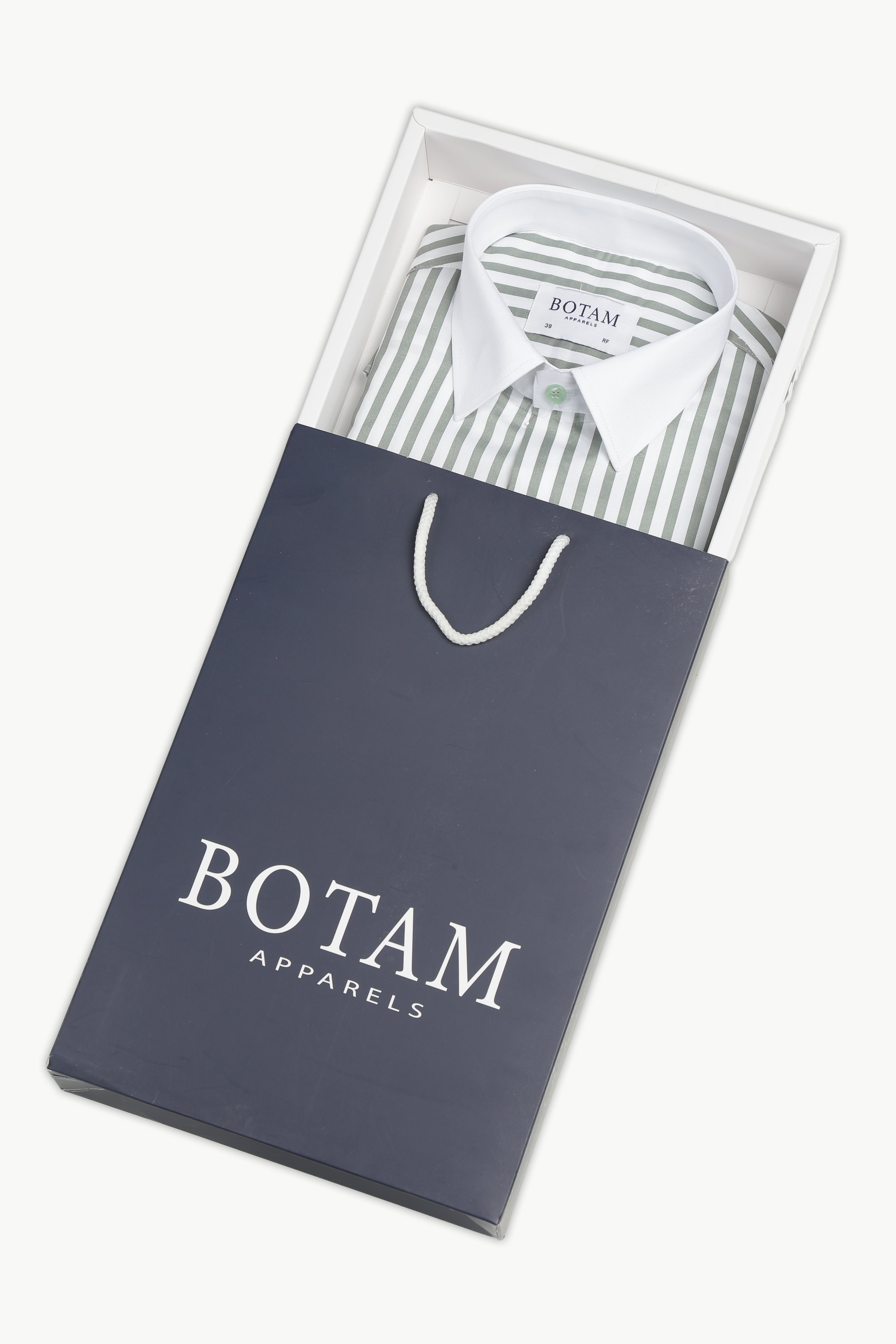 Light Green Line White Collar