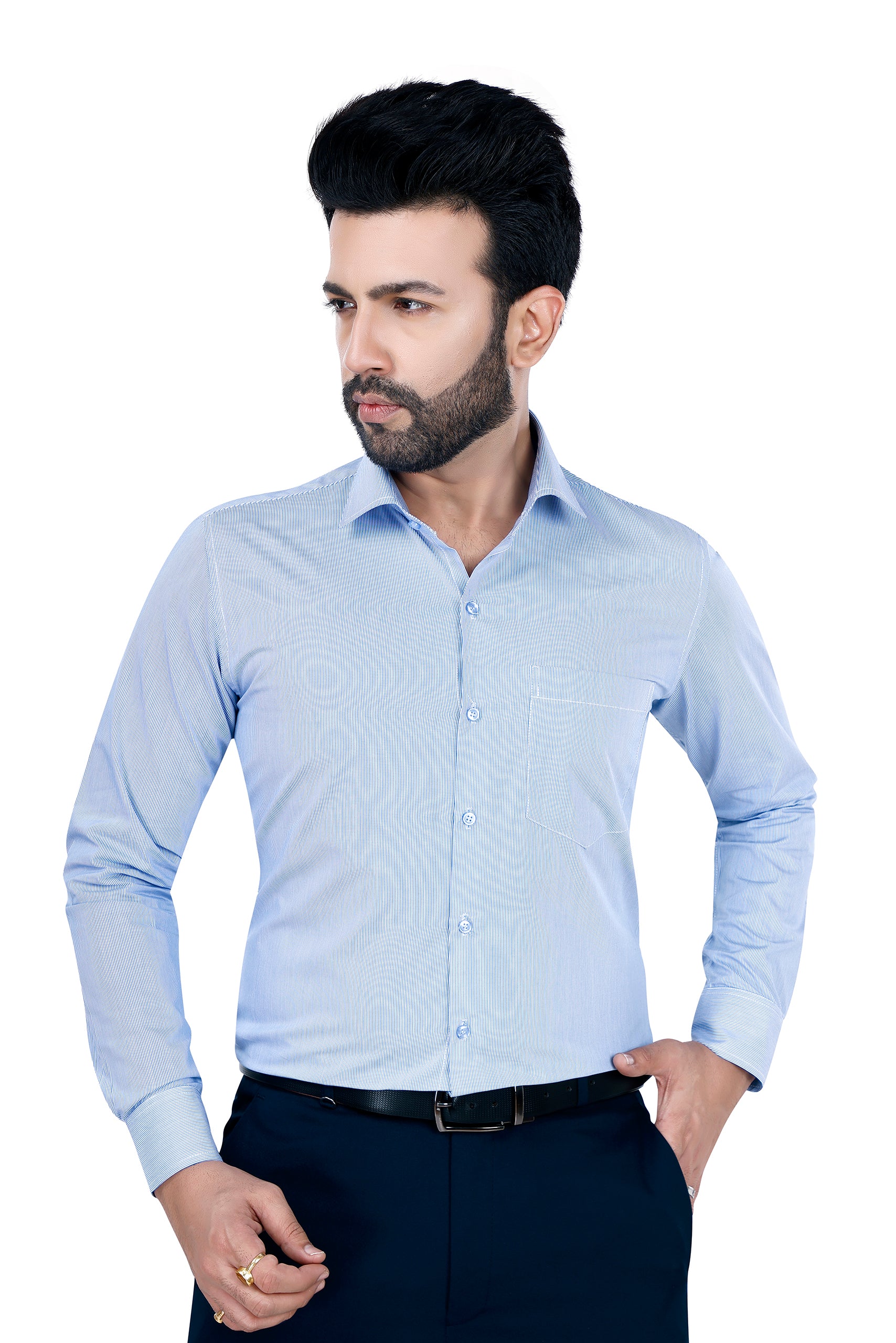 Stripped Cotton blue Shirt