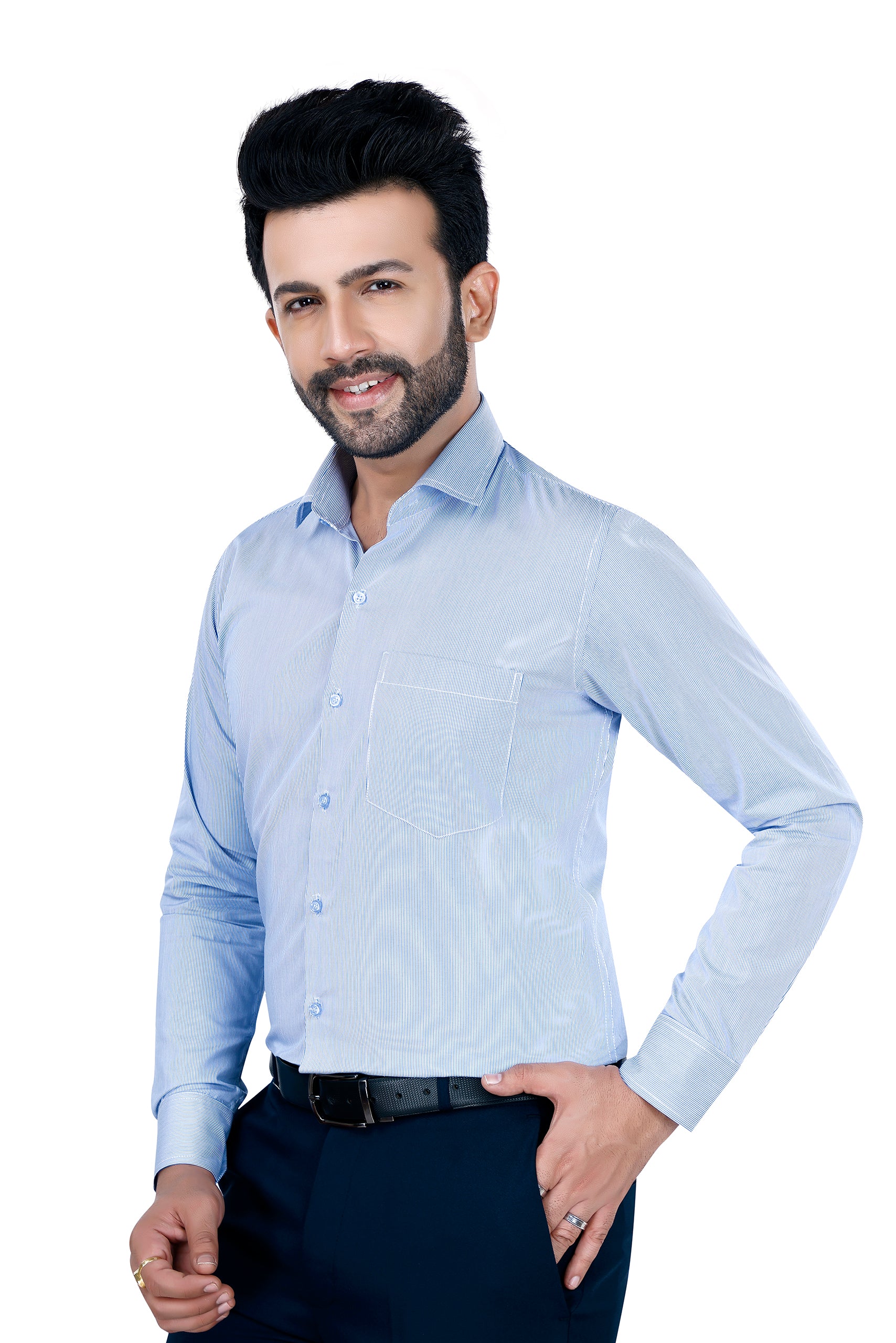 Stripped Cotton blue Shirt