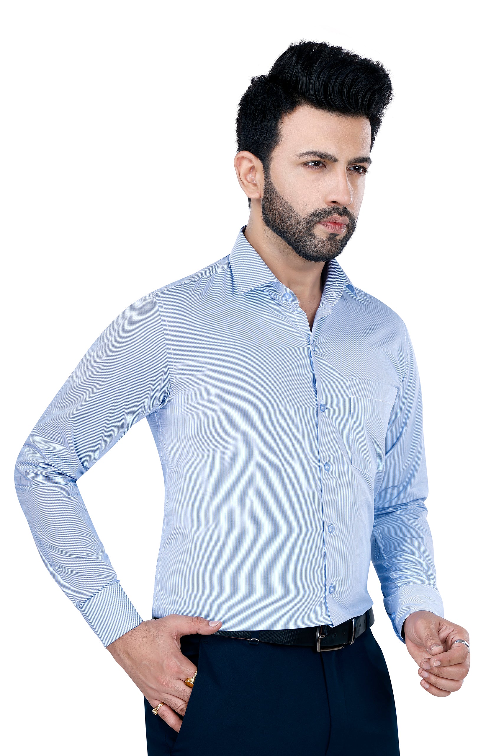 Stripped Cotton blue Shirt