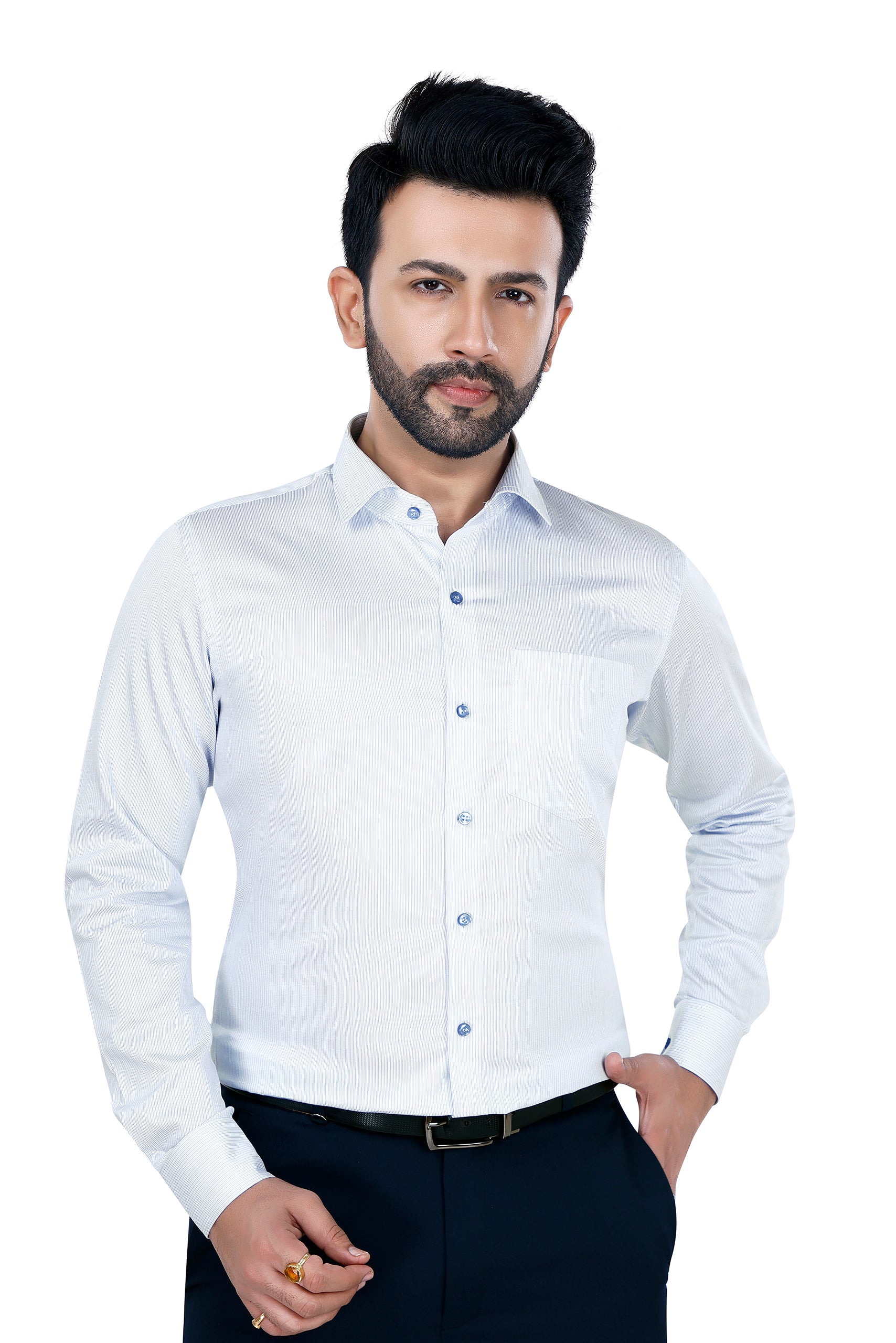 Blue Striped Classic Shirt