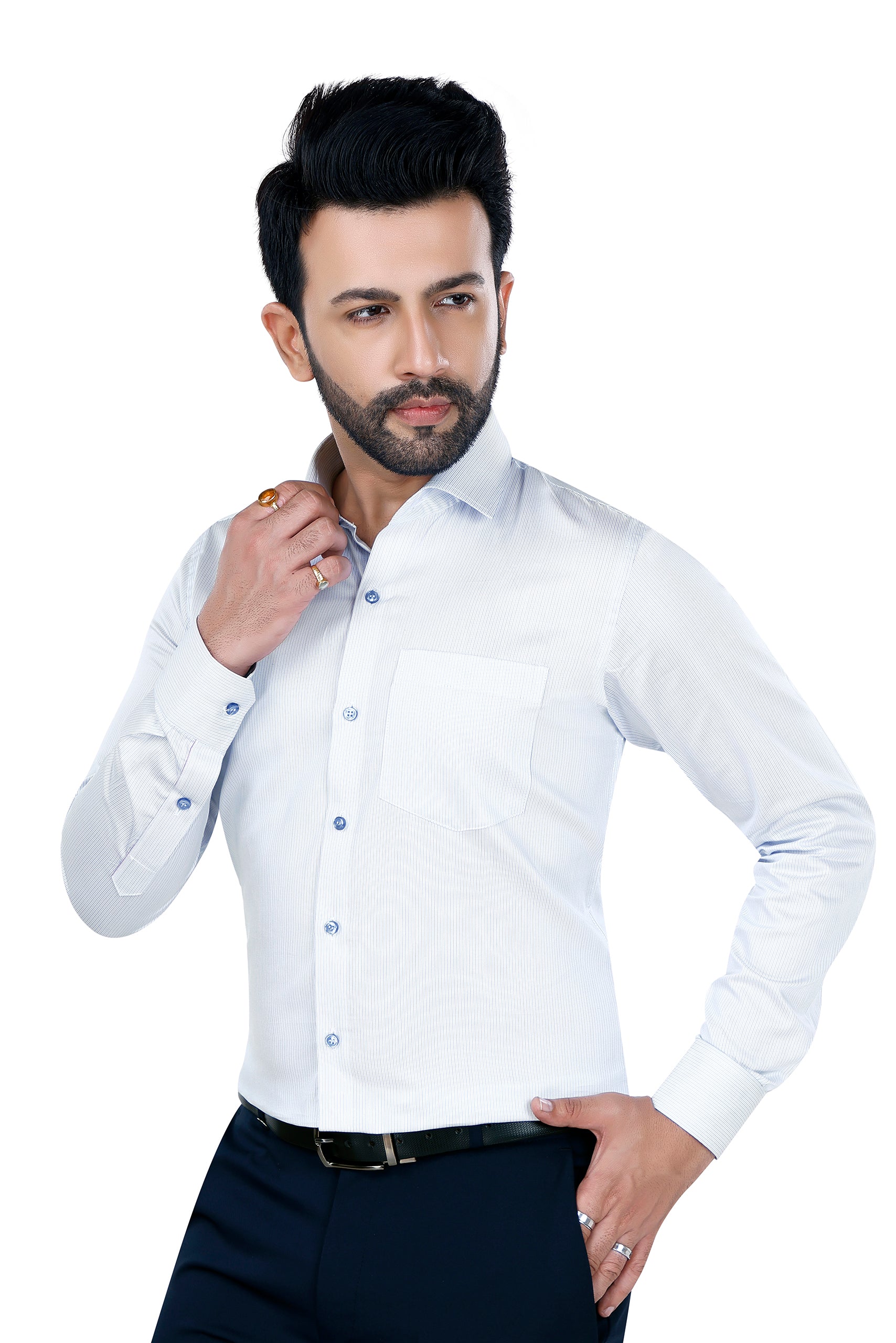Blue Striped Classic Shirt