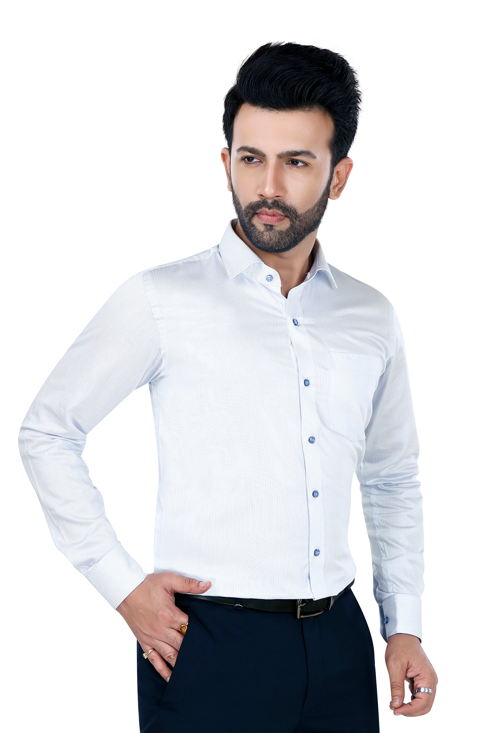 Blue Striped Classic Shirt