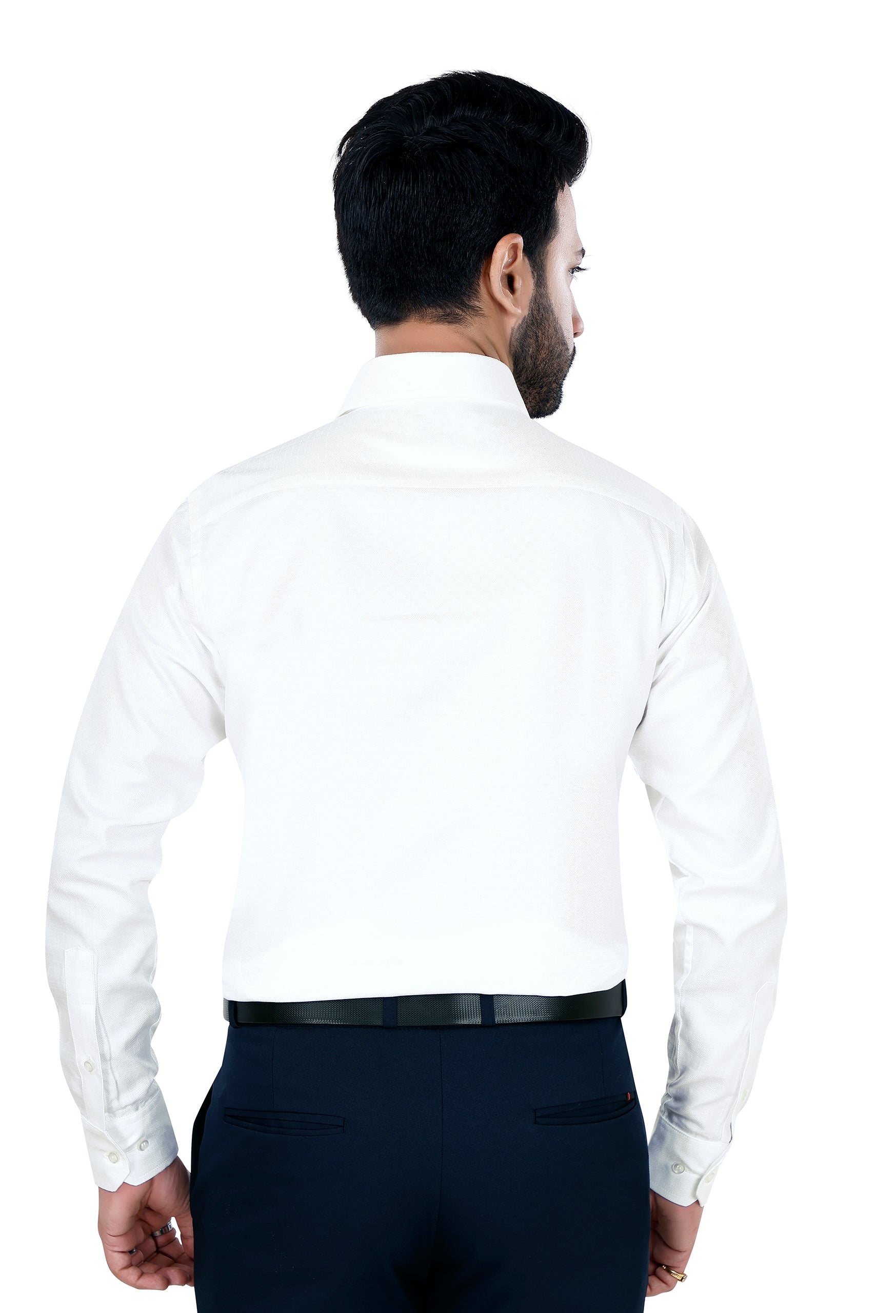 White Textured Shirt