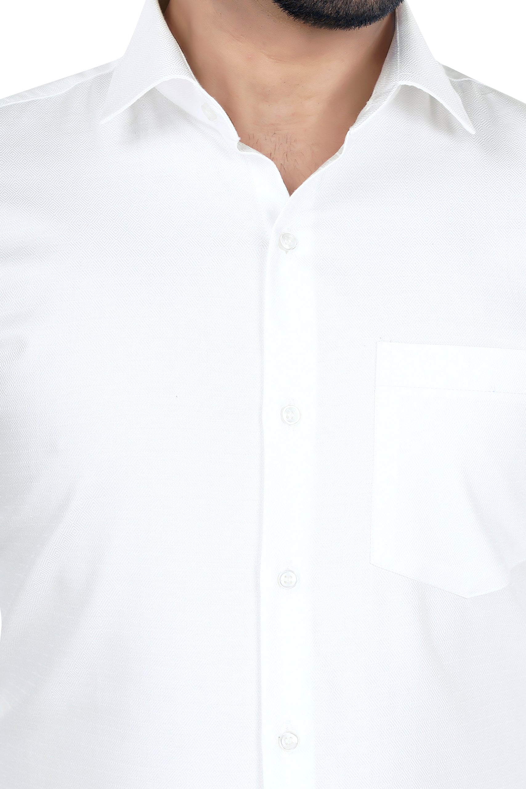 White Textured Shirt