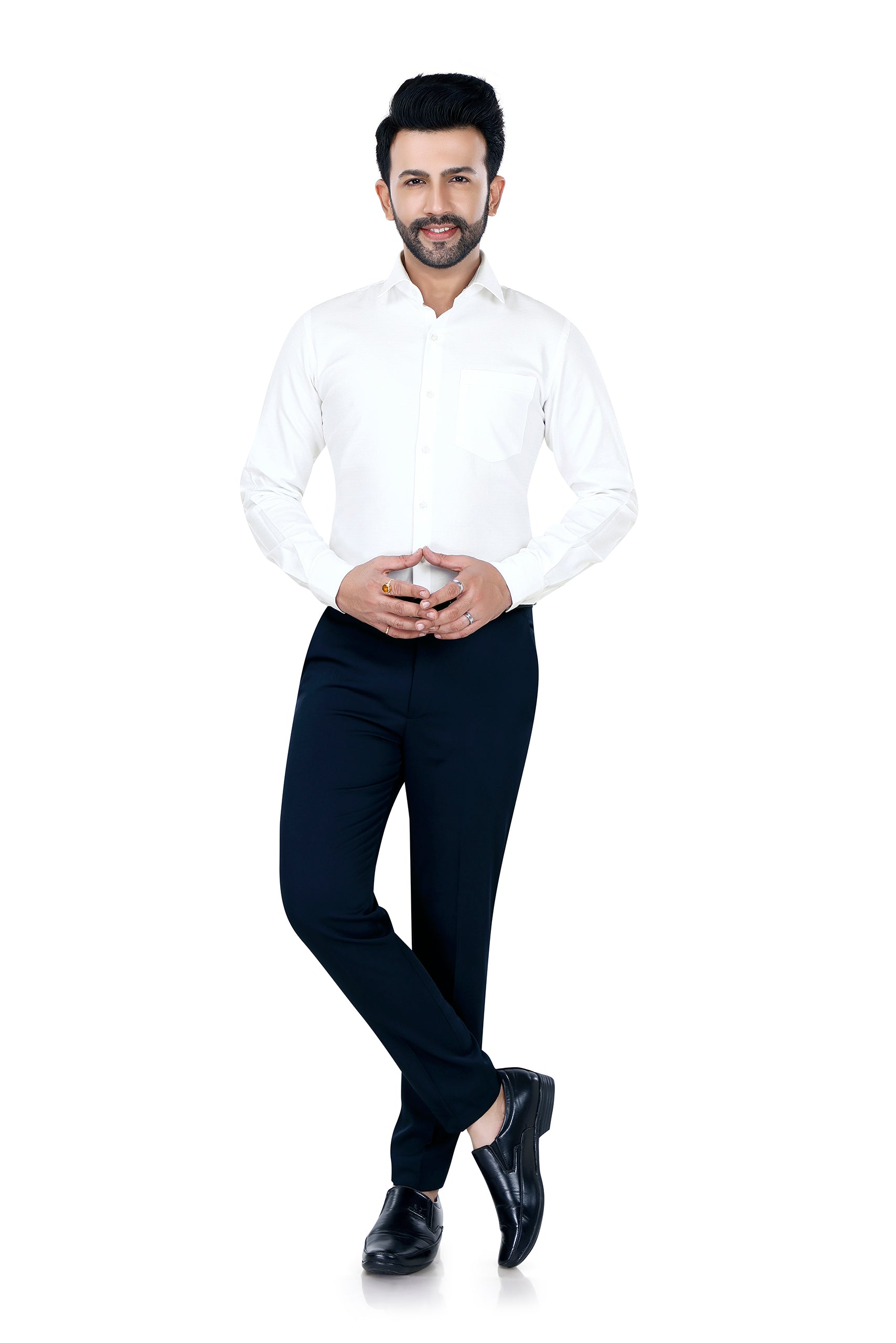 White Textured Shirt