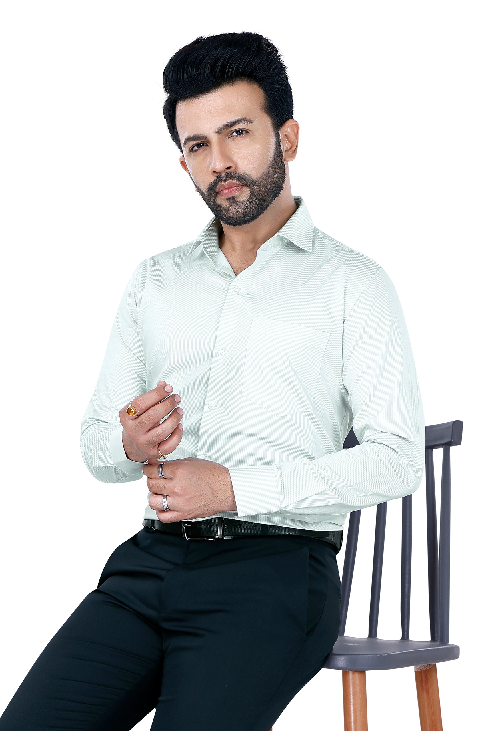 Classic Self CheckeredGreen Shirt