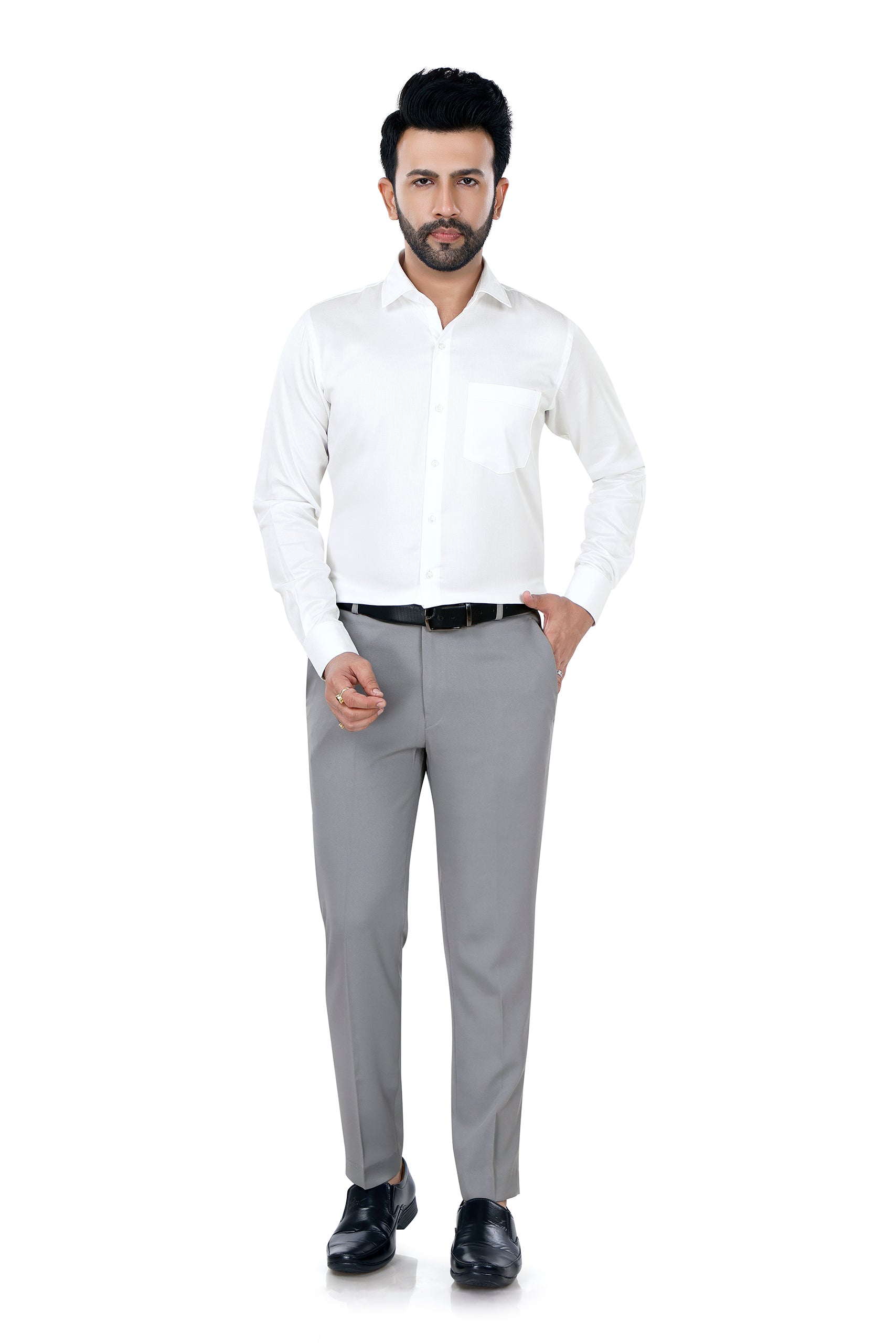 Signature Self Stripe white Shirt