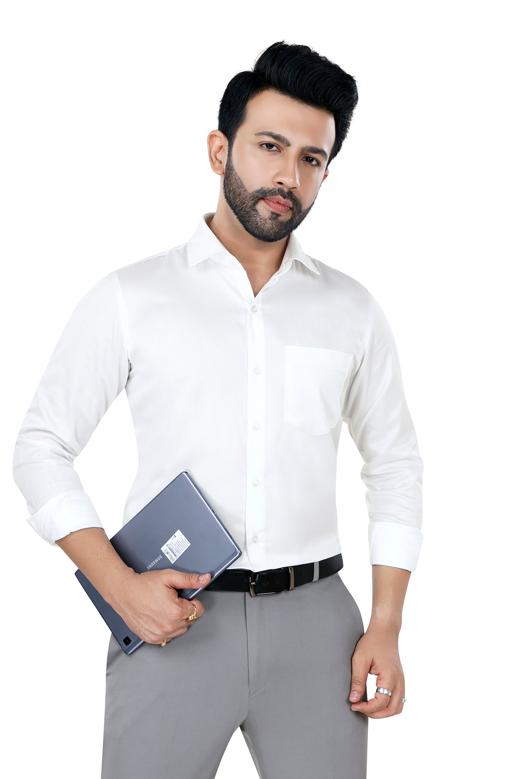 Signature Self Stripe white Shirt