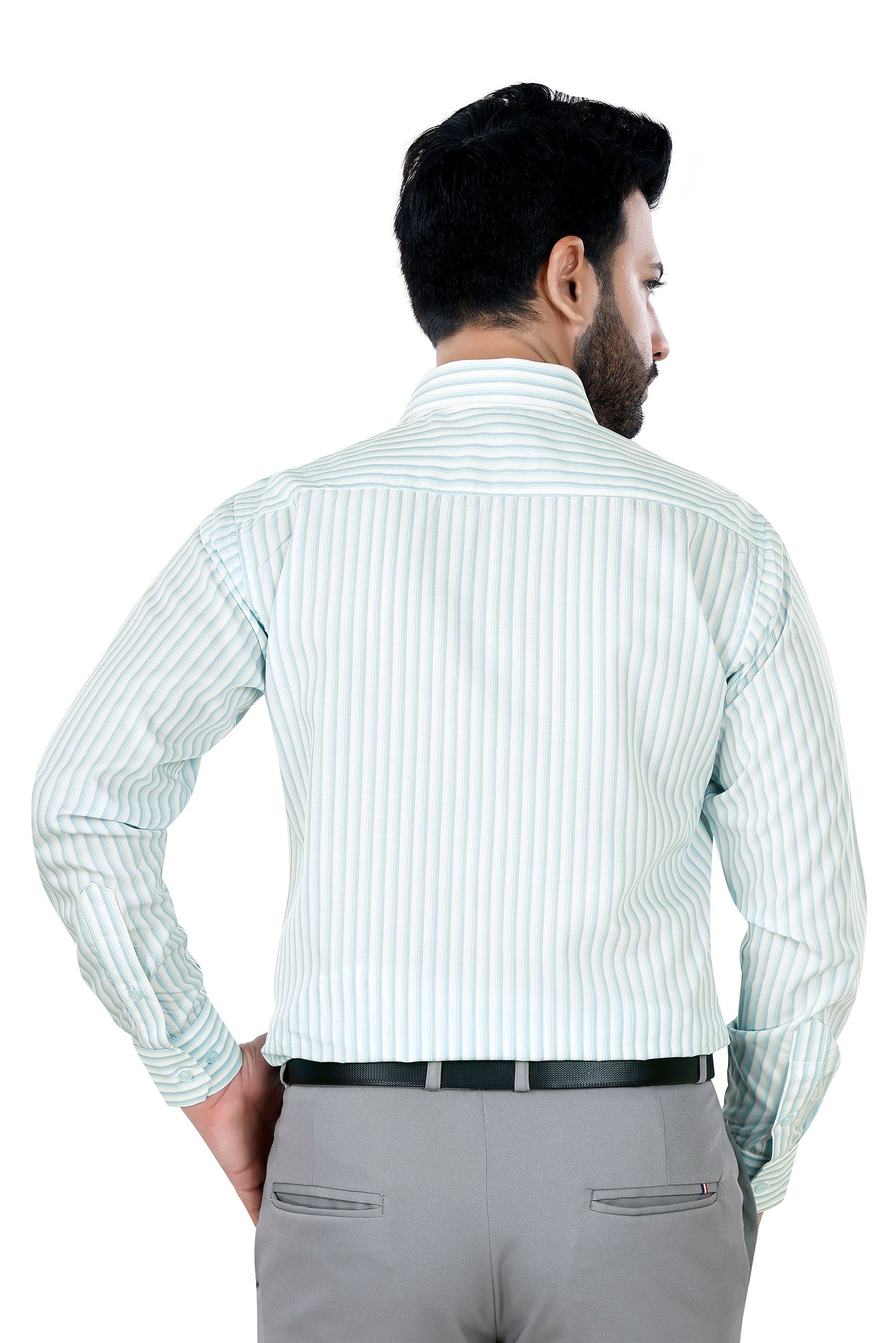 Stripped Cotton Tencel Shirt