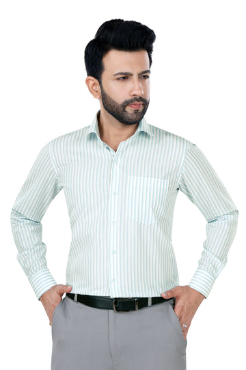 Stripped Cotton Tencel Shirt