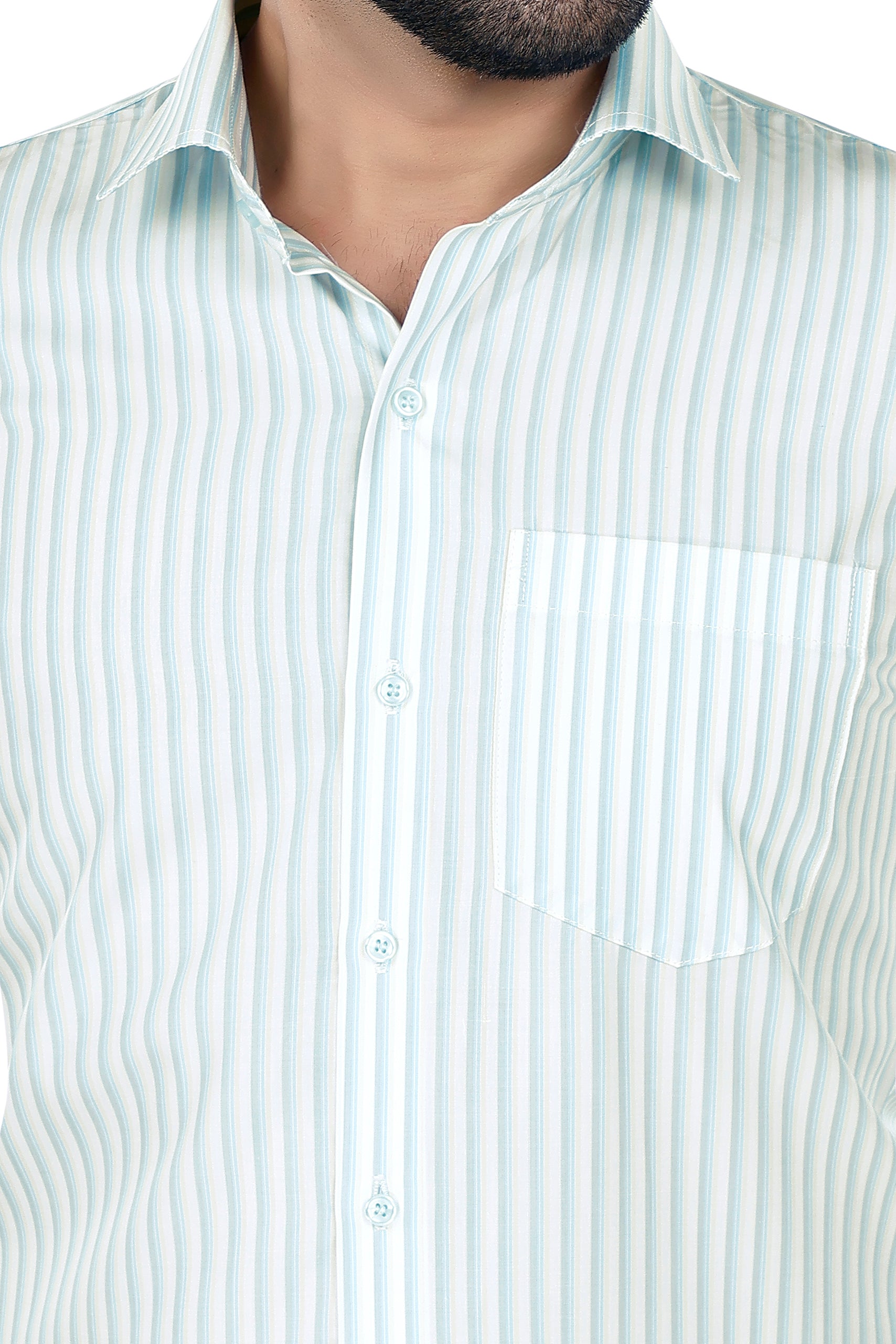 Stripped Cotton Tencel Shirt