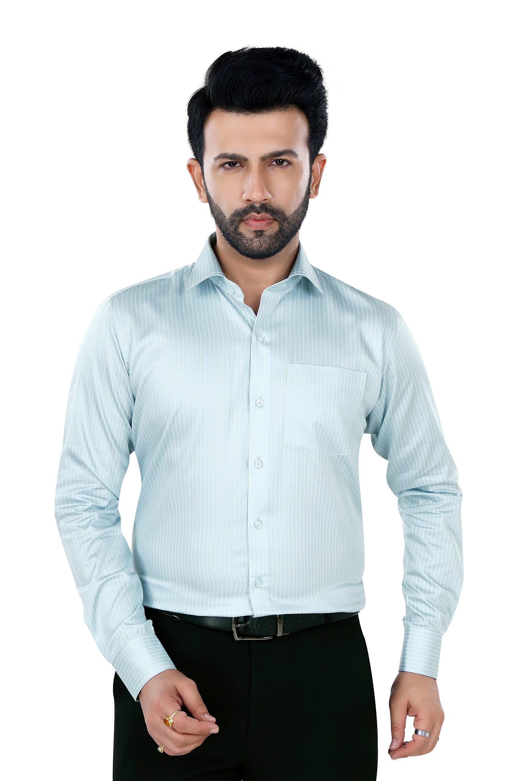 Star Light Blue Stripe Shirts