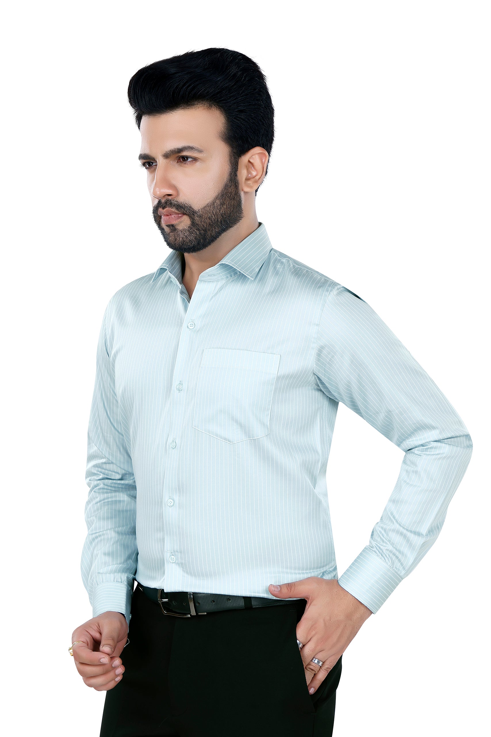 Star Light Blue Stripe Shirts