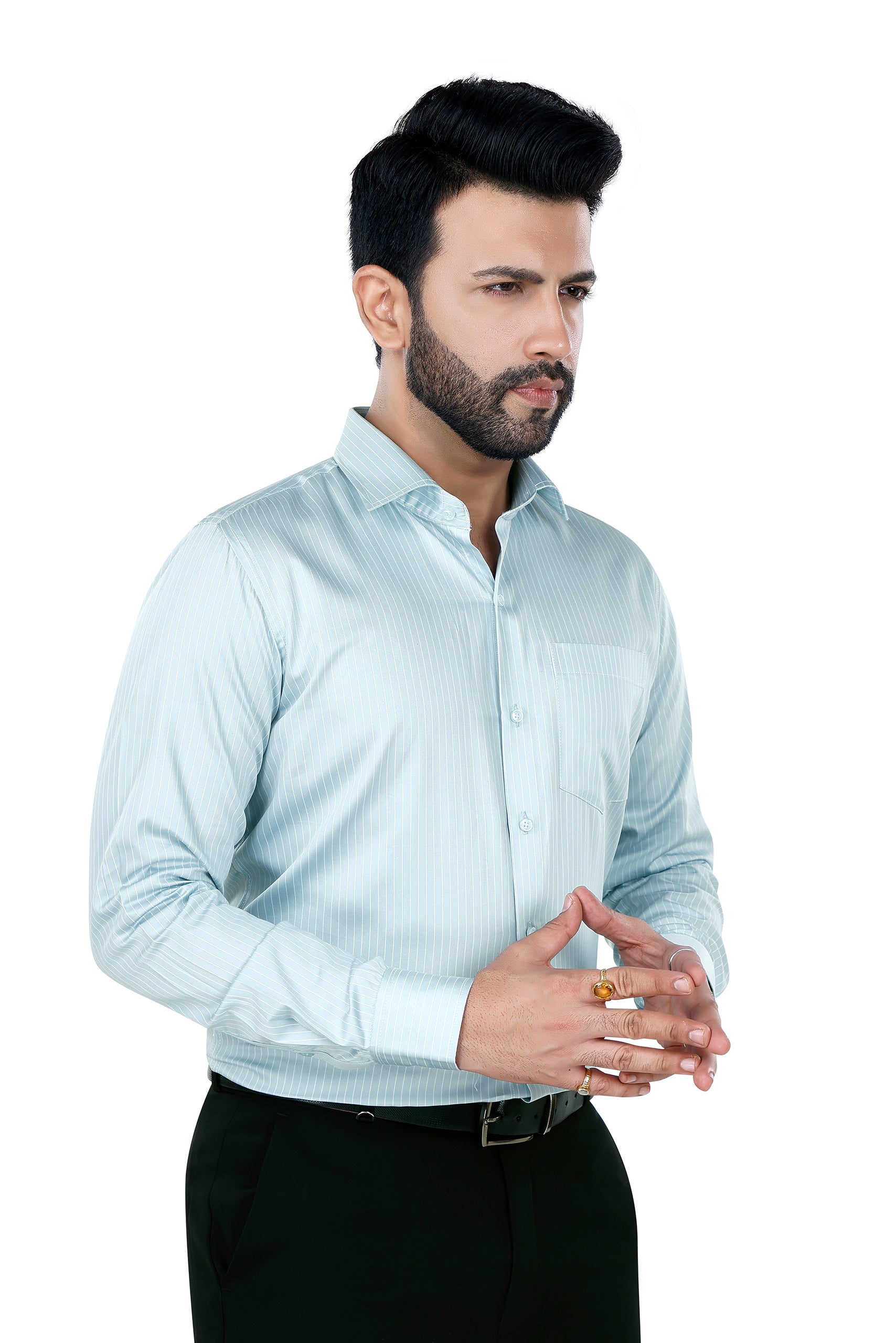 Star Light Blue Stripe Shirts