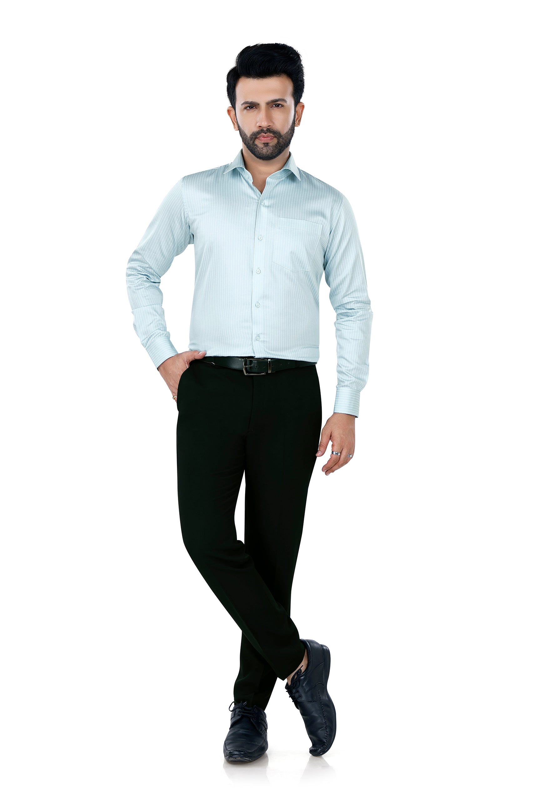 Star Light Blue Stripe Shirts